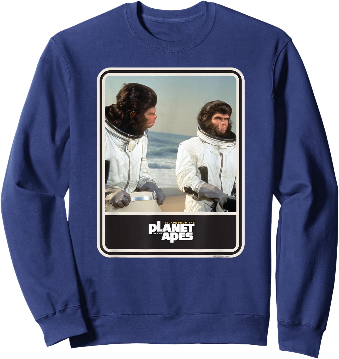 Escape from The Planet of The Apes 1971 Cornelius and Zira Sweatshirt - Sweatshirt | Navy