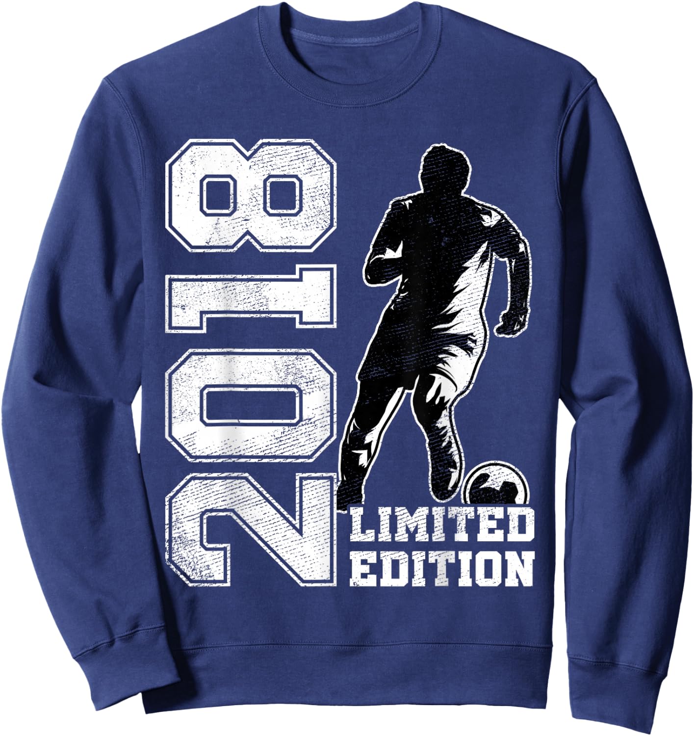 7th Birthday Soccer Limited Edition 2018 7 Years Old Sweatshirt - Sweatshirt | Navy