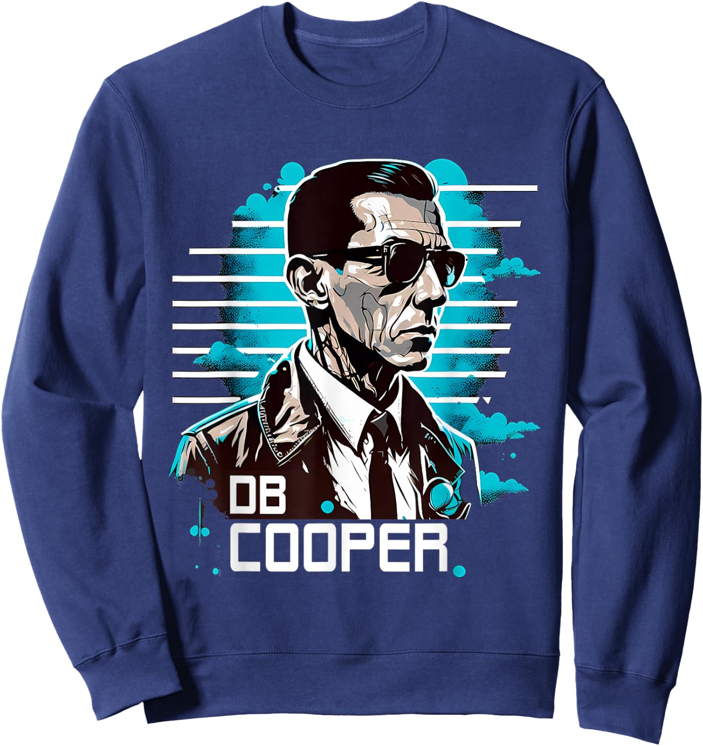 DB Cooper Skyjacker Hijacker Skydiver D.B. Cooper Sweatshirt - Sweatshirt | Navy