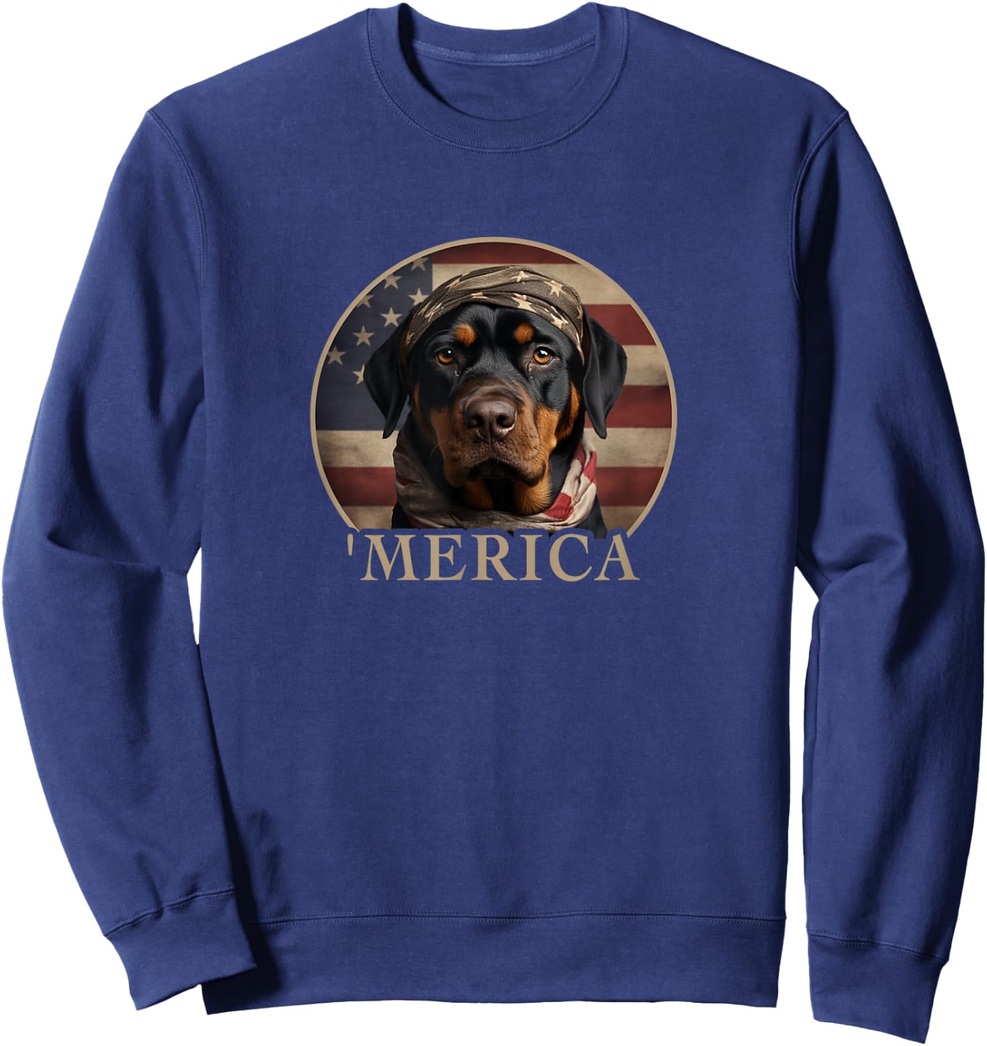 Rottie Dog Mom Dad, 'Merica Rottweiler Sweatshirt - Sweatshirt | Navy