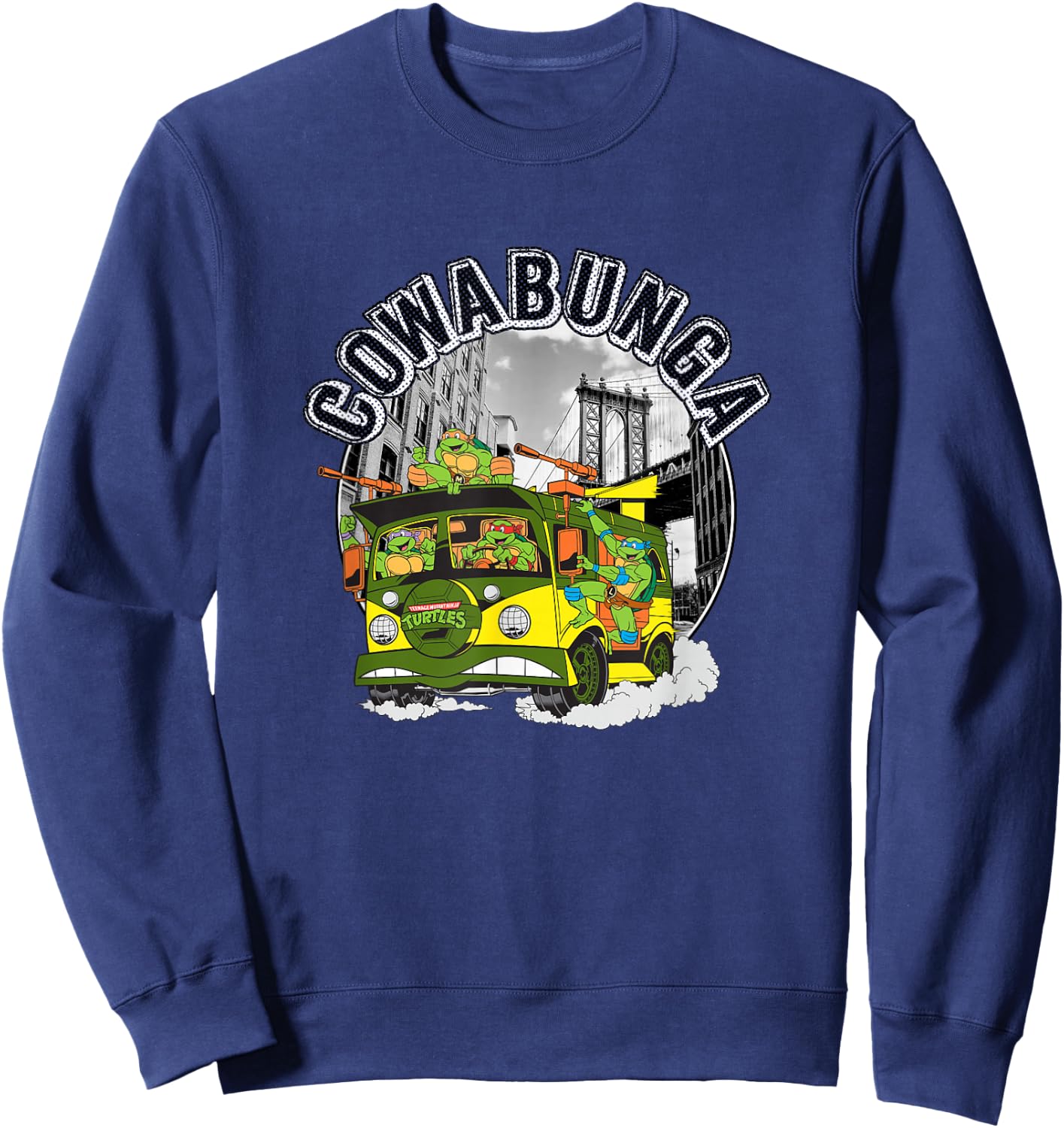 Teenage Mutant Ninja Turtles Cowabunga Turtle Van Logo Sweatshirt - Sweatshirt | Navy