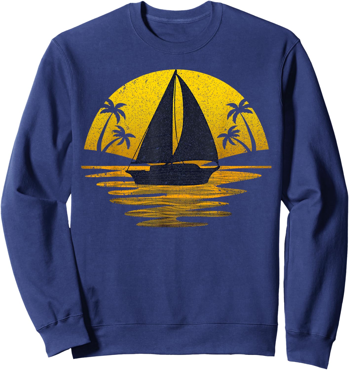 Cute Sailing Design Women Sailboat Sail Sailing Ship Sweatshirt - Sweatshirt | Navy