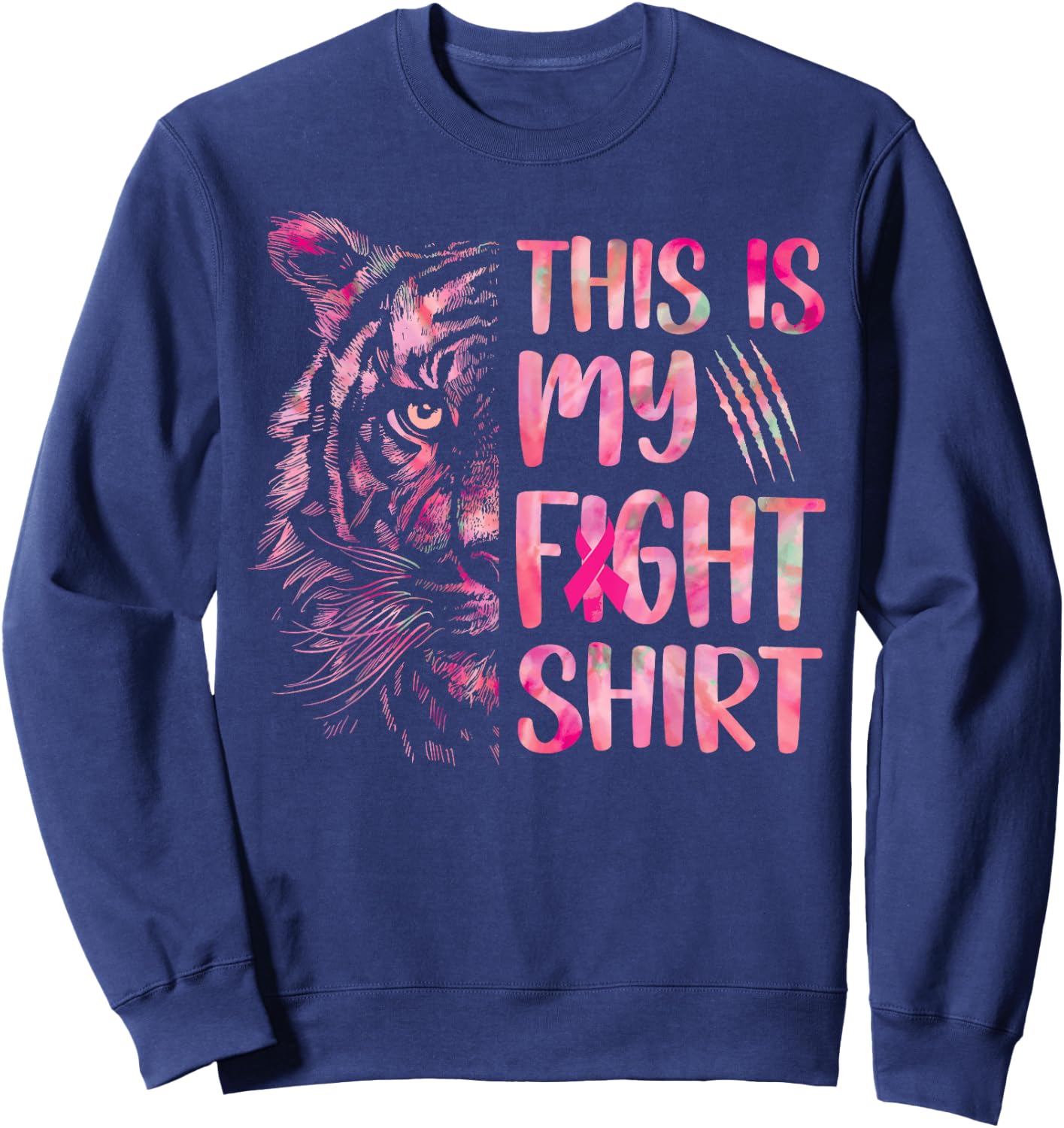 This Is My Fight Shirt Breast Cancer Awareness Month 2023 Sweatshirt - Sweatshirt | Navy