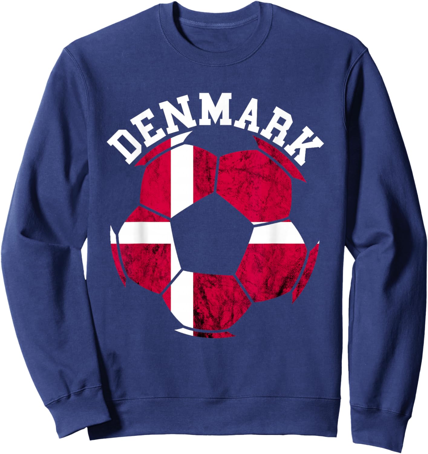 Danish Pride Denmark Soccer Team Ball Denmark Danish Flag Sweatshirt - Sweatshirt | Navy