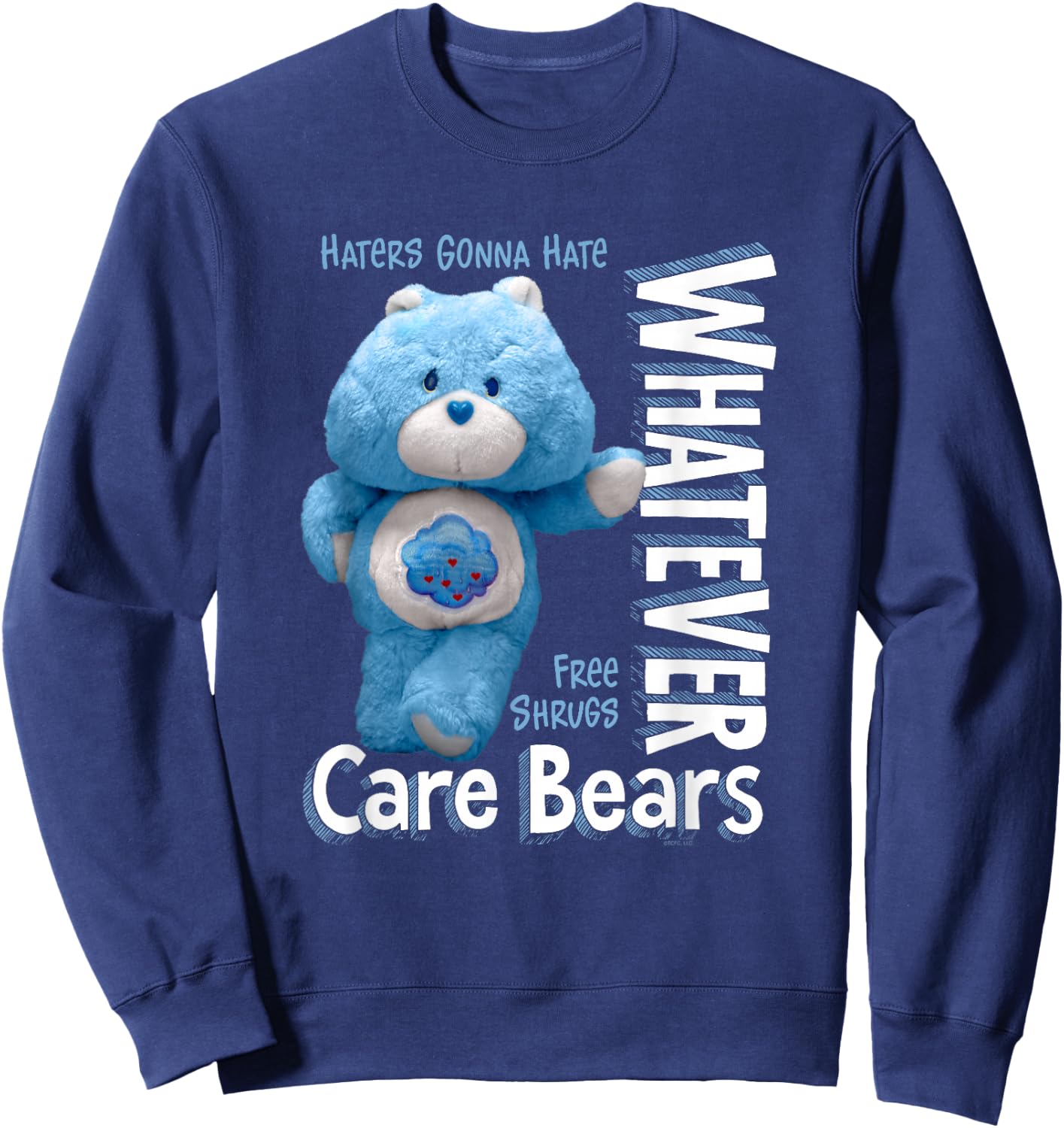Care Bears Whatever Grumpy Bear Toy Cute Cartoon Sweatshirt - Sweatshirt | Navy