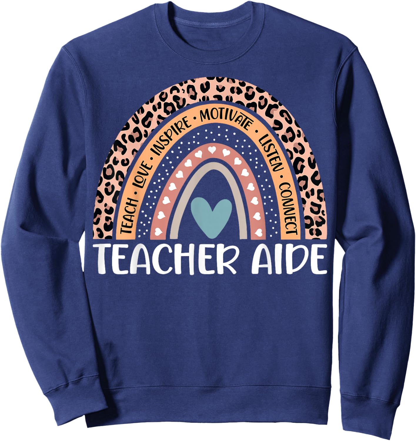 Teacher Aide 100th Day of School Teacher Assistant Sweatshirt - Sweatshirt | Navy