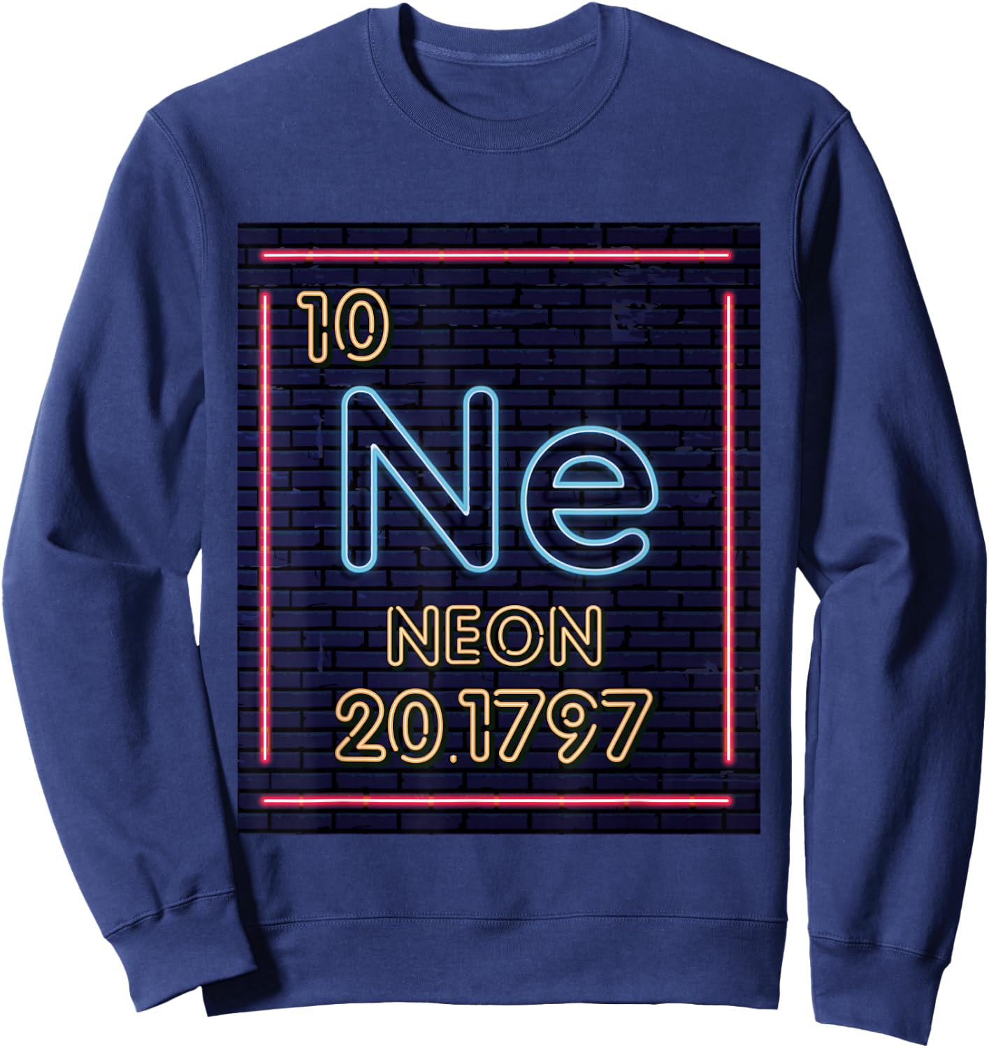 Neon Element Purple Periodic Table Chemistry Nerd Gift Sweatshirt - Sweatshirt | Navy