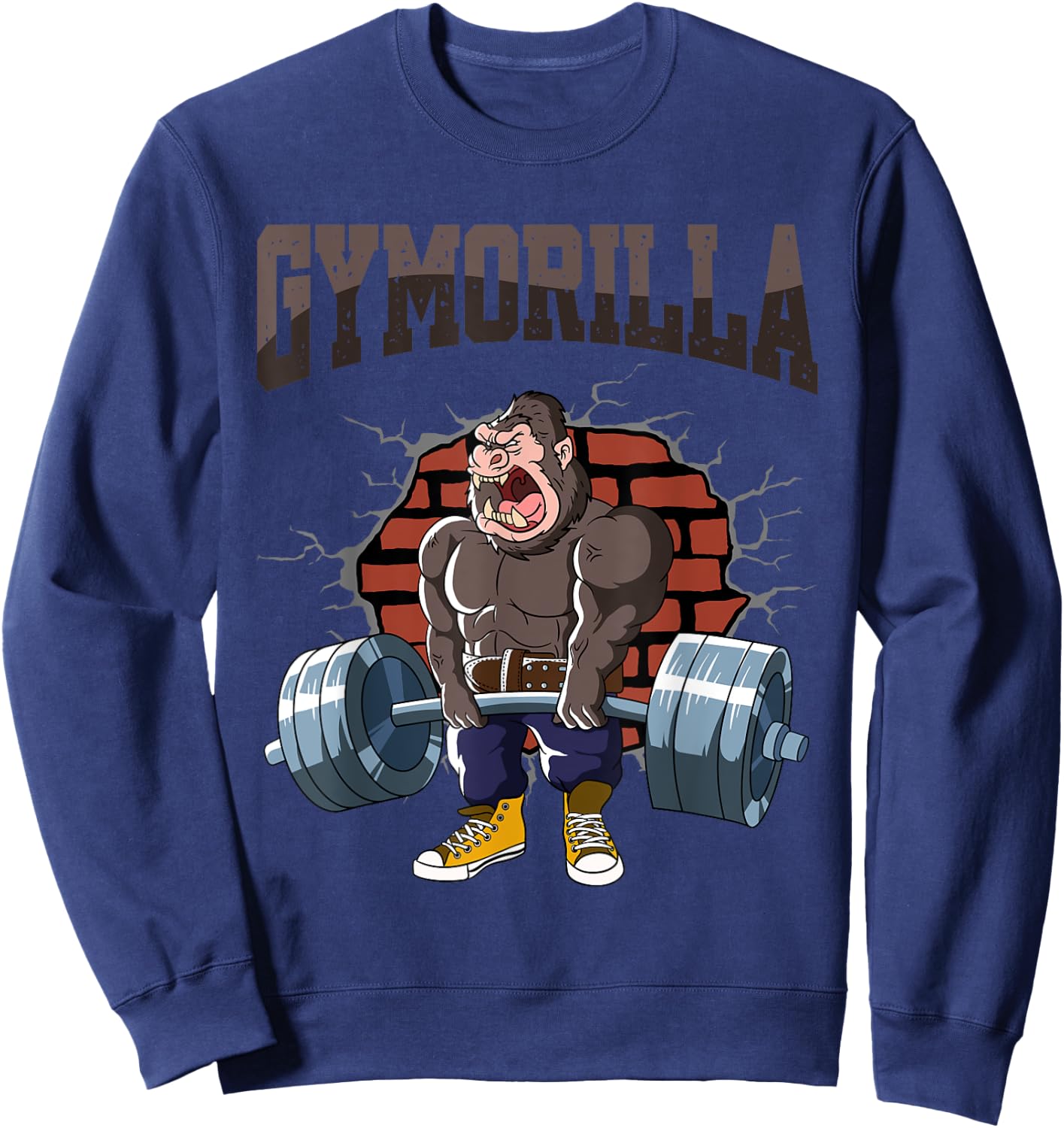 Fitness Gorilla GYMORILLA Deadlift Workout Training Gym Sweatshirt - Sweatshirt | Navy