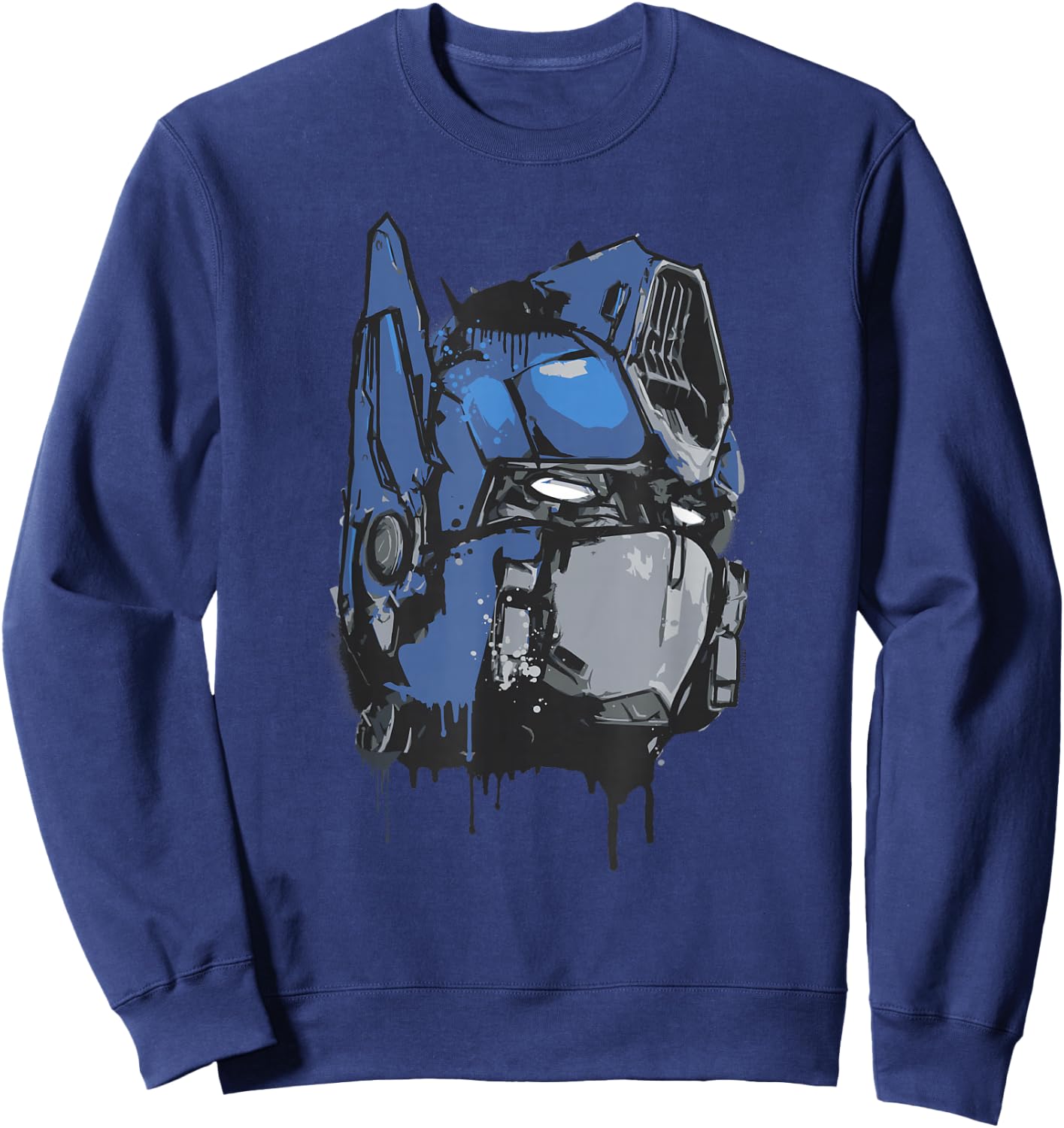 Transformers: Rise of the Beasts Optimus Dripping Retro Shot Sweatshirt - Sweatshirt | Navy