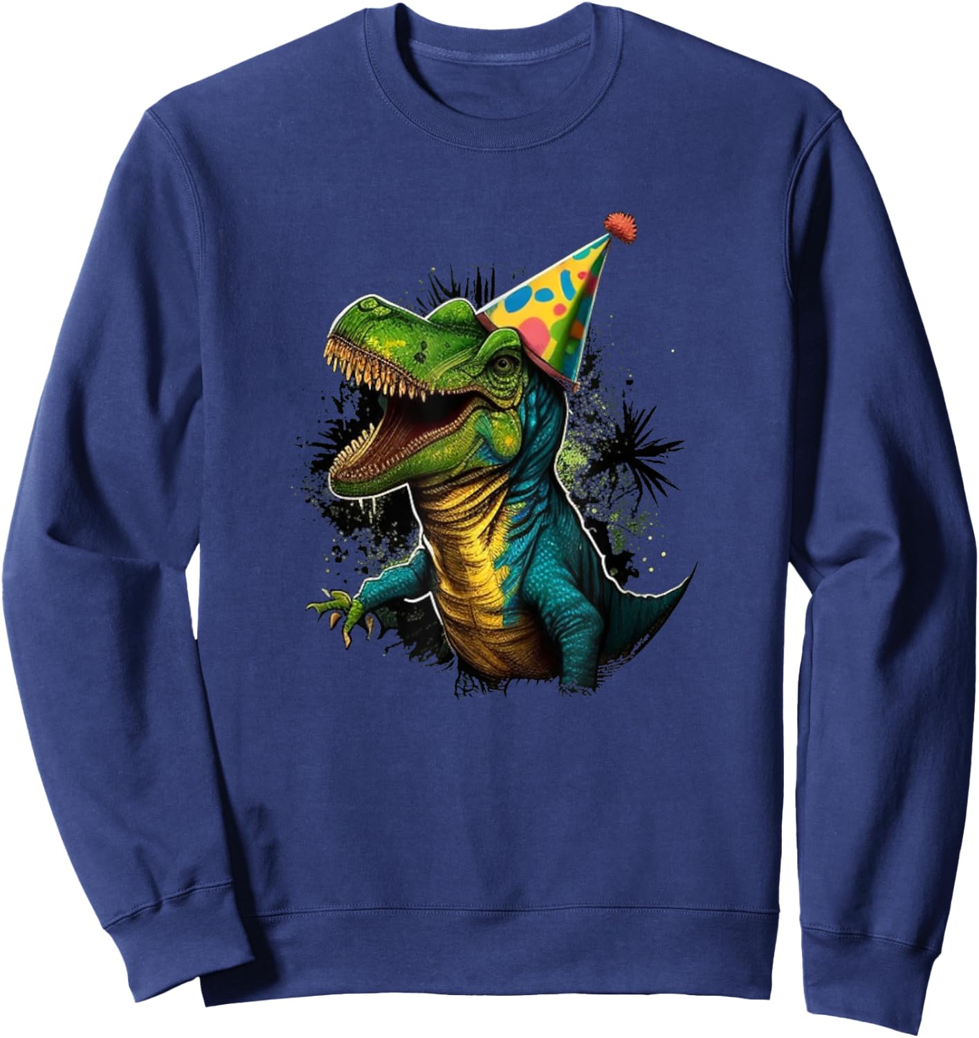 Adult Dinosaur Birthday Party Sweatshirt - Sweatshirt | Navy