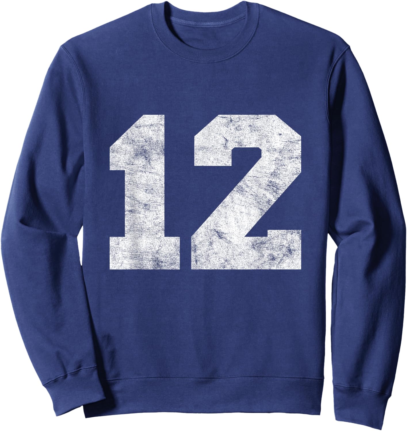 Vintage Lucky Number 12 Birthday Sports Player Team Athlete Sweatshirt - Sweatshirt | Navy