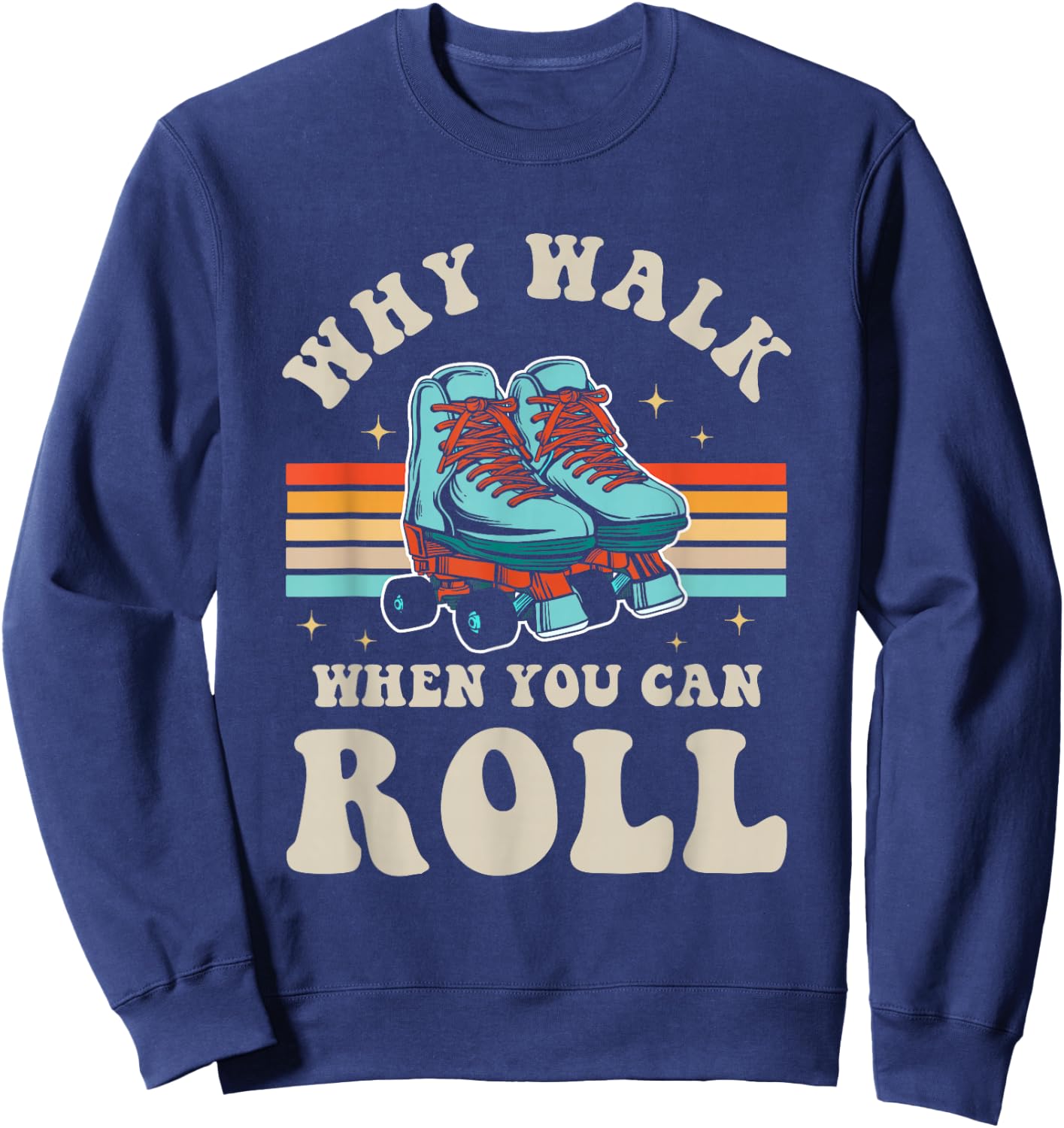 Inline Skating Roller Skating Roller 80s Outfit Inline Skating Sweatshirt - Sweatshirt | Navy