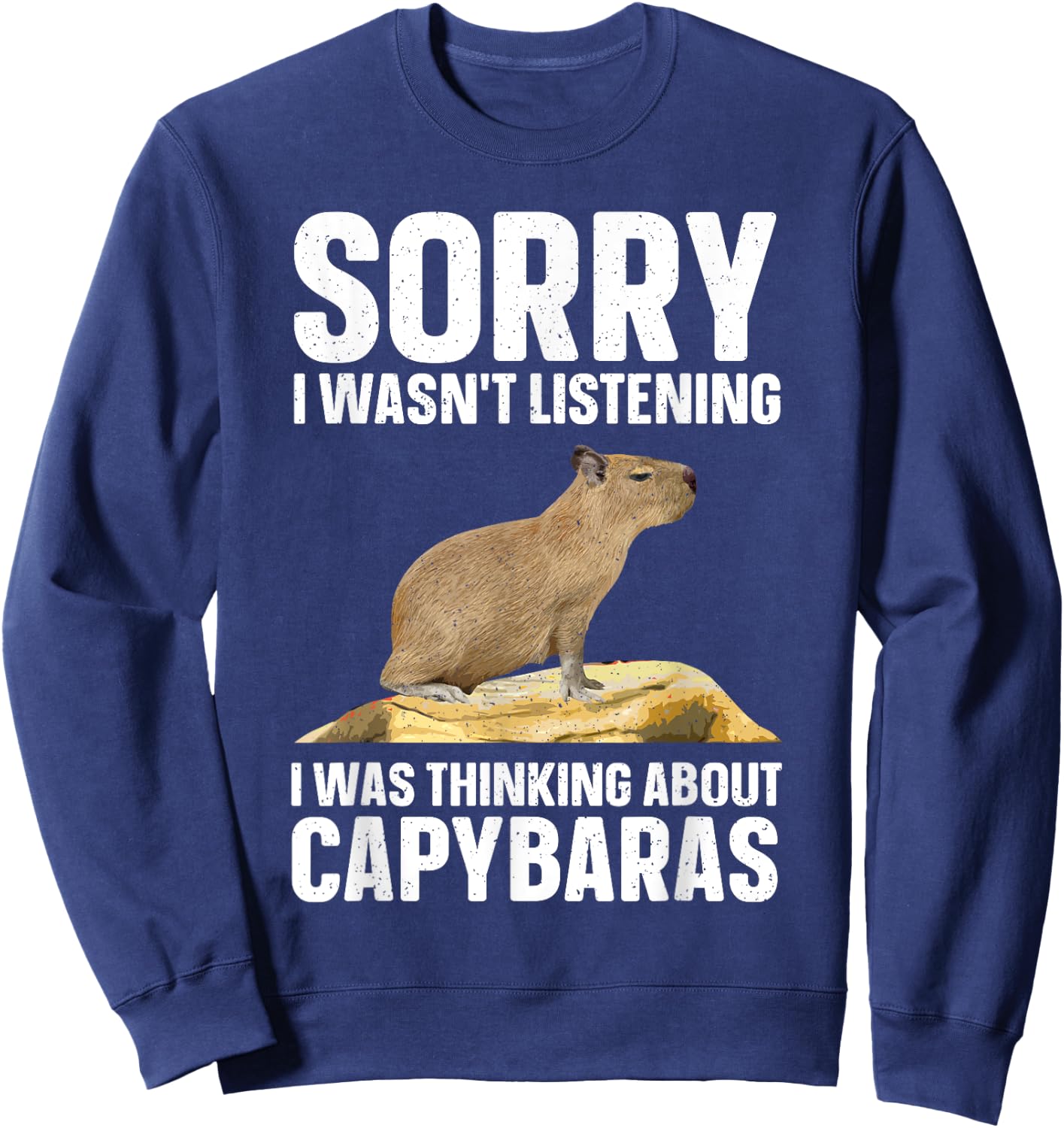 Best Capybara Design Women Kids Pet Rodent Capybara Sweatshirt - Sweatshirt | Navy