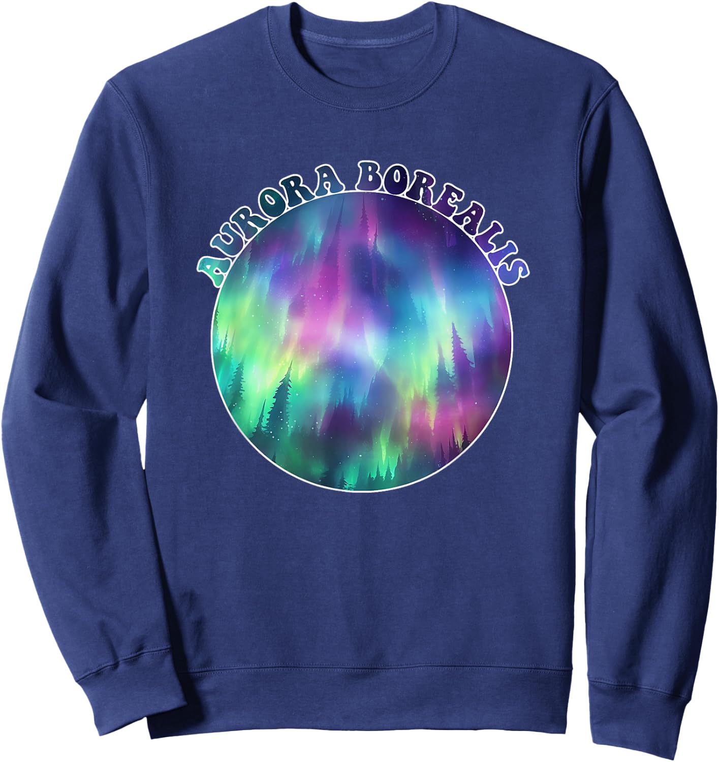 Aurora Borealis Northern Light Souvenir Adults Kids Women Sweatshirt - Sweatshirt | Navy