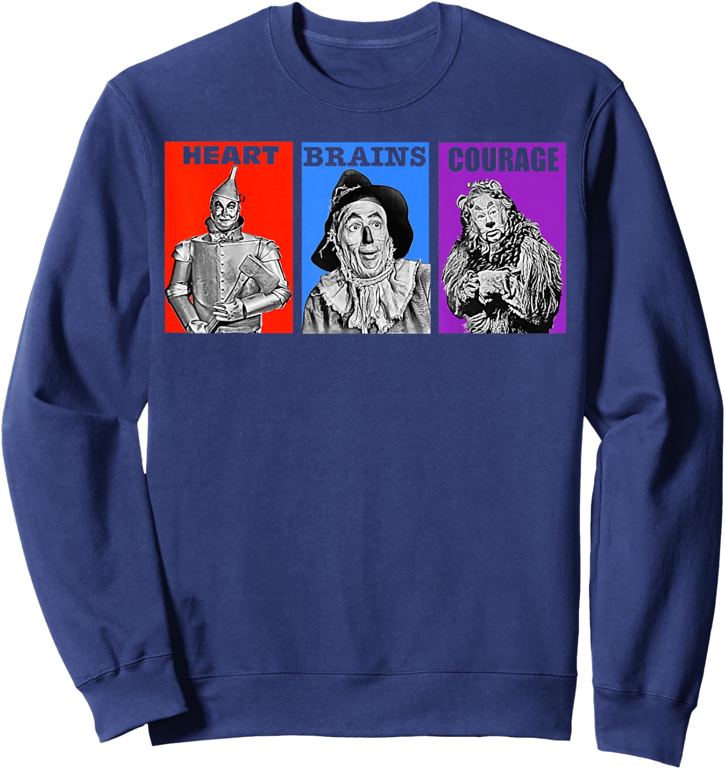 Heart Brains Courage Sweatshirt - Sweatshirt | Navy