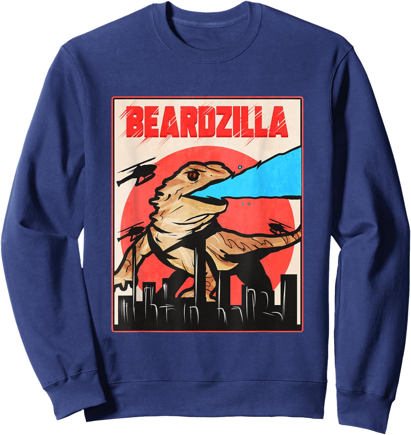 Beardzilla Bearded Dragon Sweatshirt - Sweatshirt | Navy