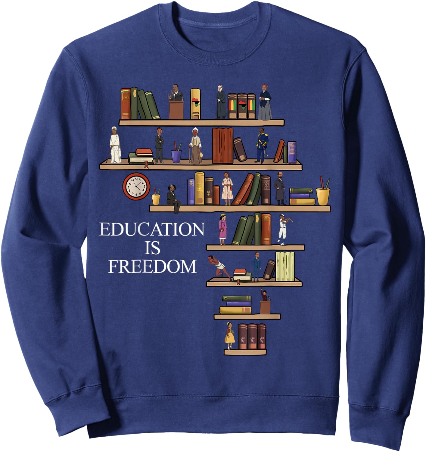 Black History Month Black Leaders African American Pride Sweatshirt - Sweatshirt | Navy
