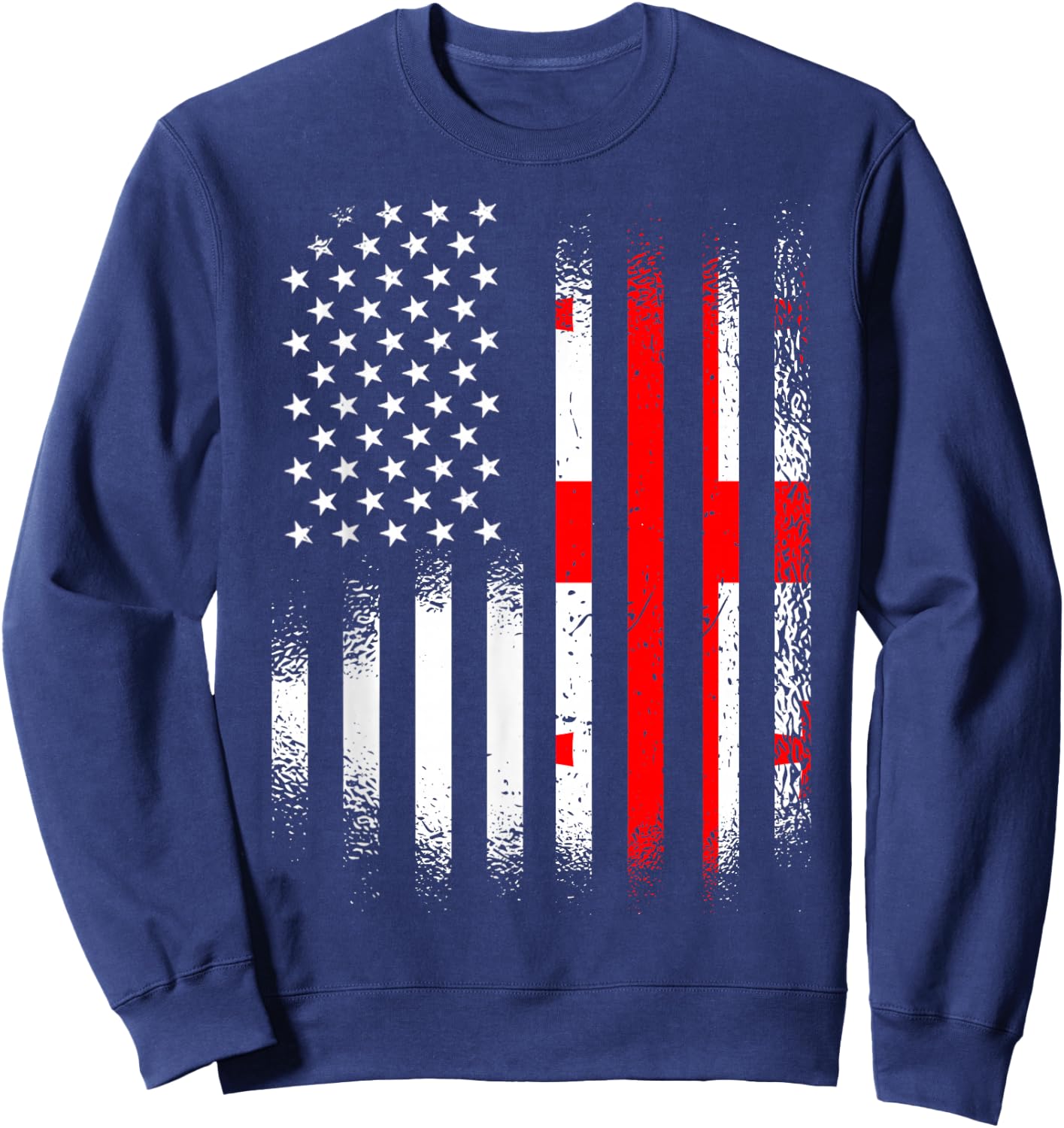 Georgian American Heritage Month Georgia Patriot Grown Sweatshirt - Sweatshirt | Navy