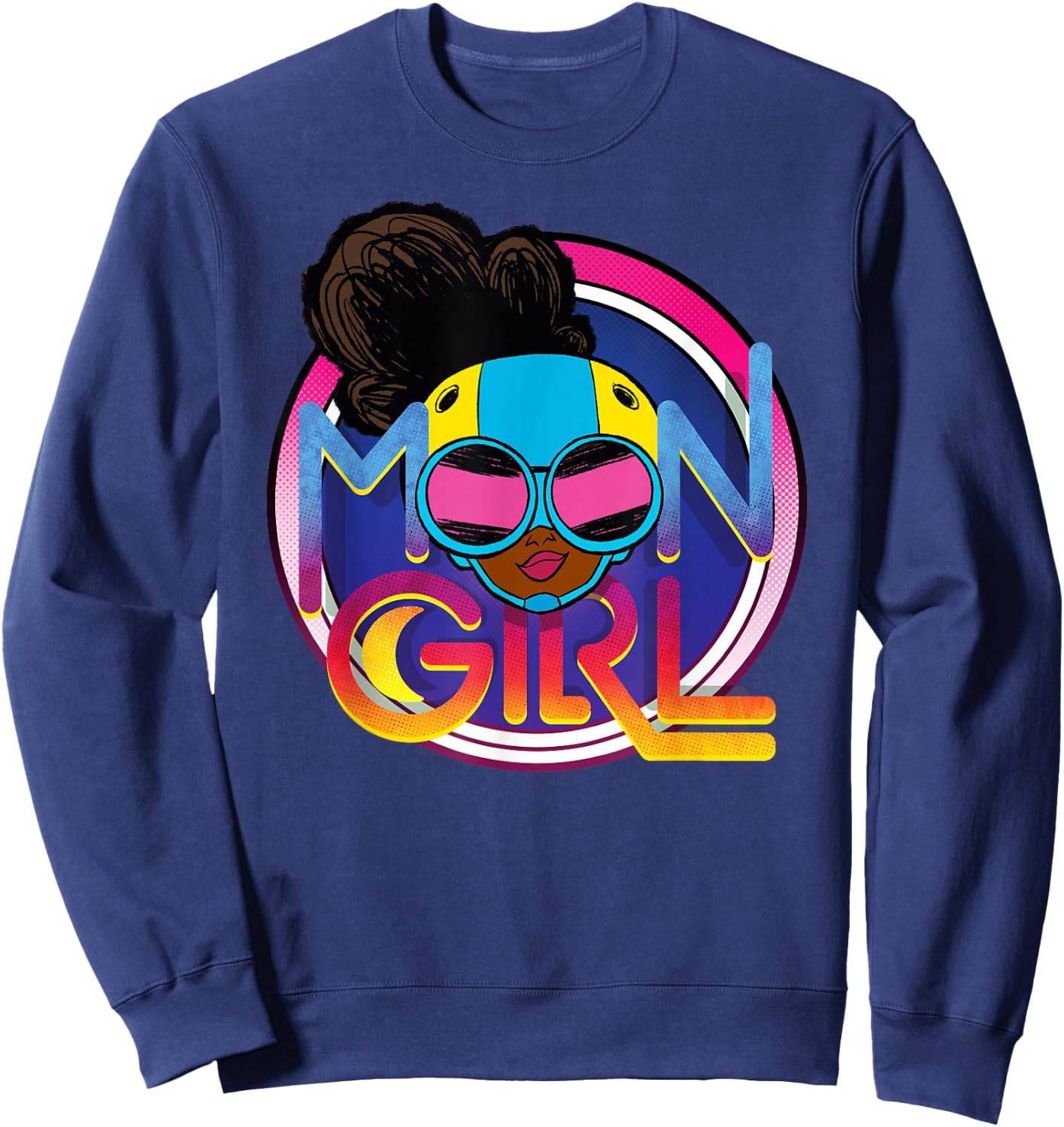 Marvel Moon Girl and Devil Dinosaur Logo with Goggles Small Sweatshirt - Sweatshirt | Navy