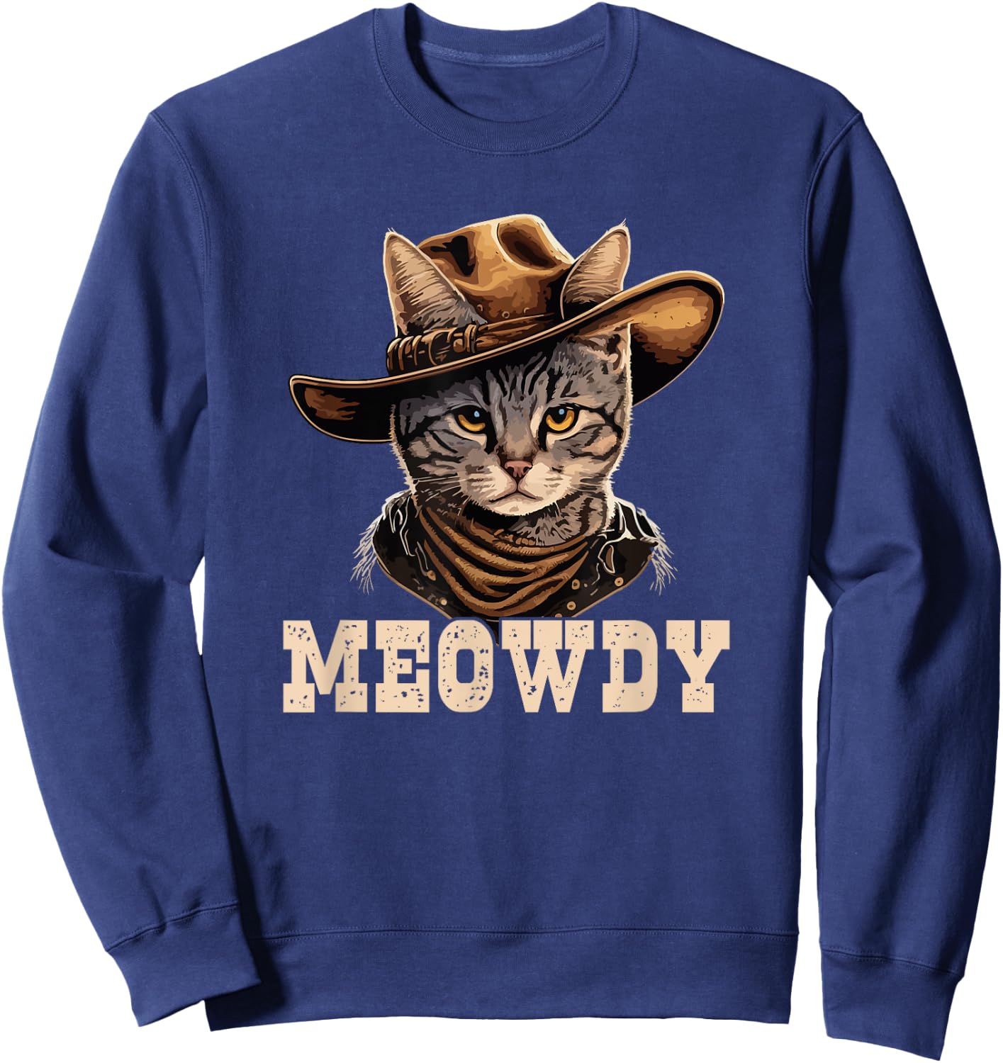 Cowboy Cat Meowdy Sweatshirt - Sweatshirt | Navy