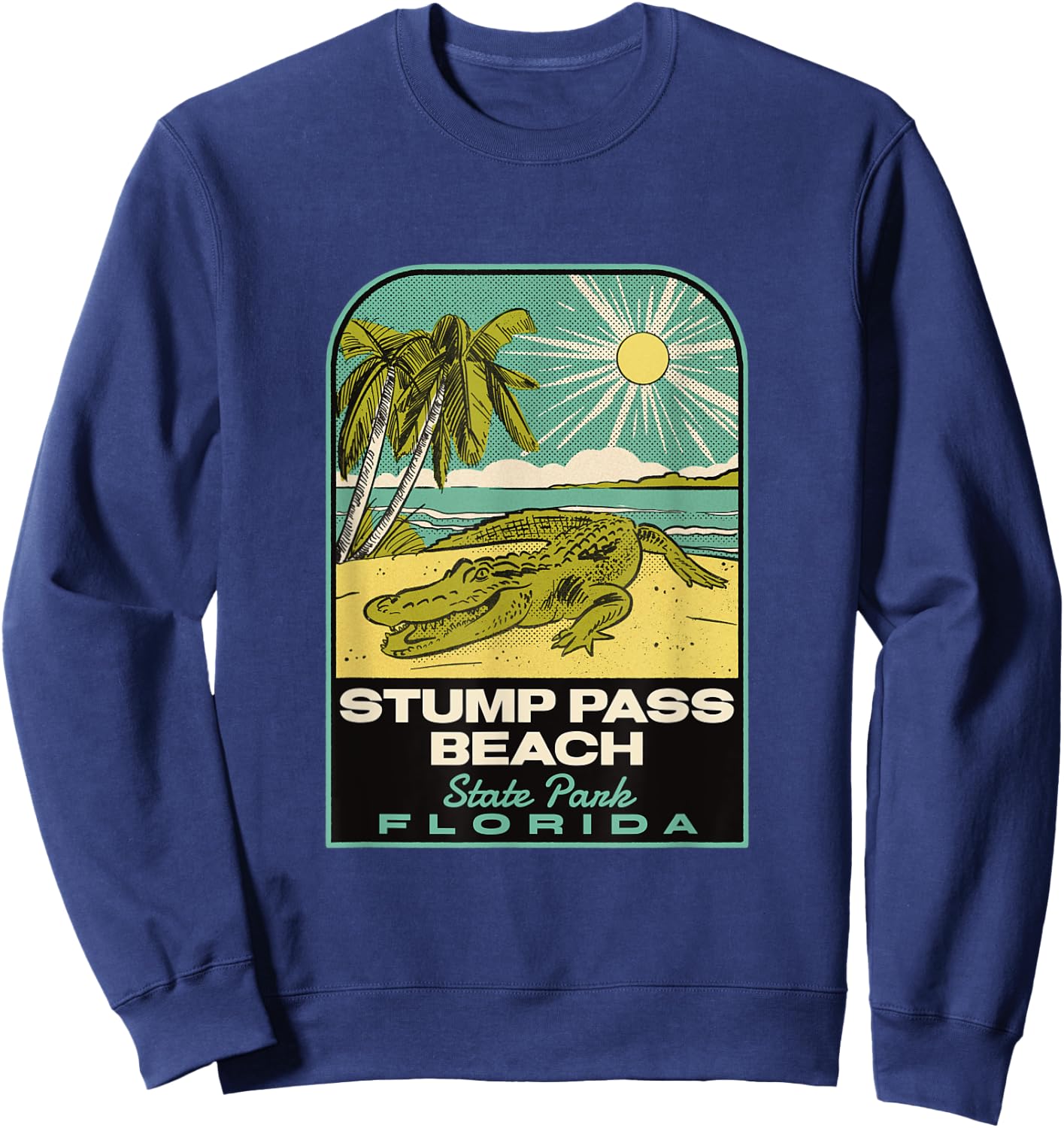 Stump Pass State Park FL Vintage Travel Sweatshirt - Sweatshirt | Navy