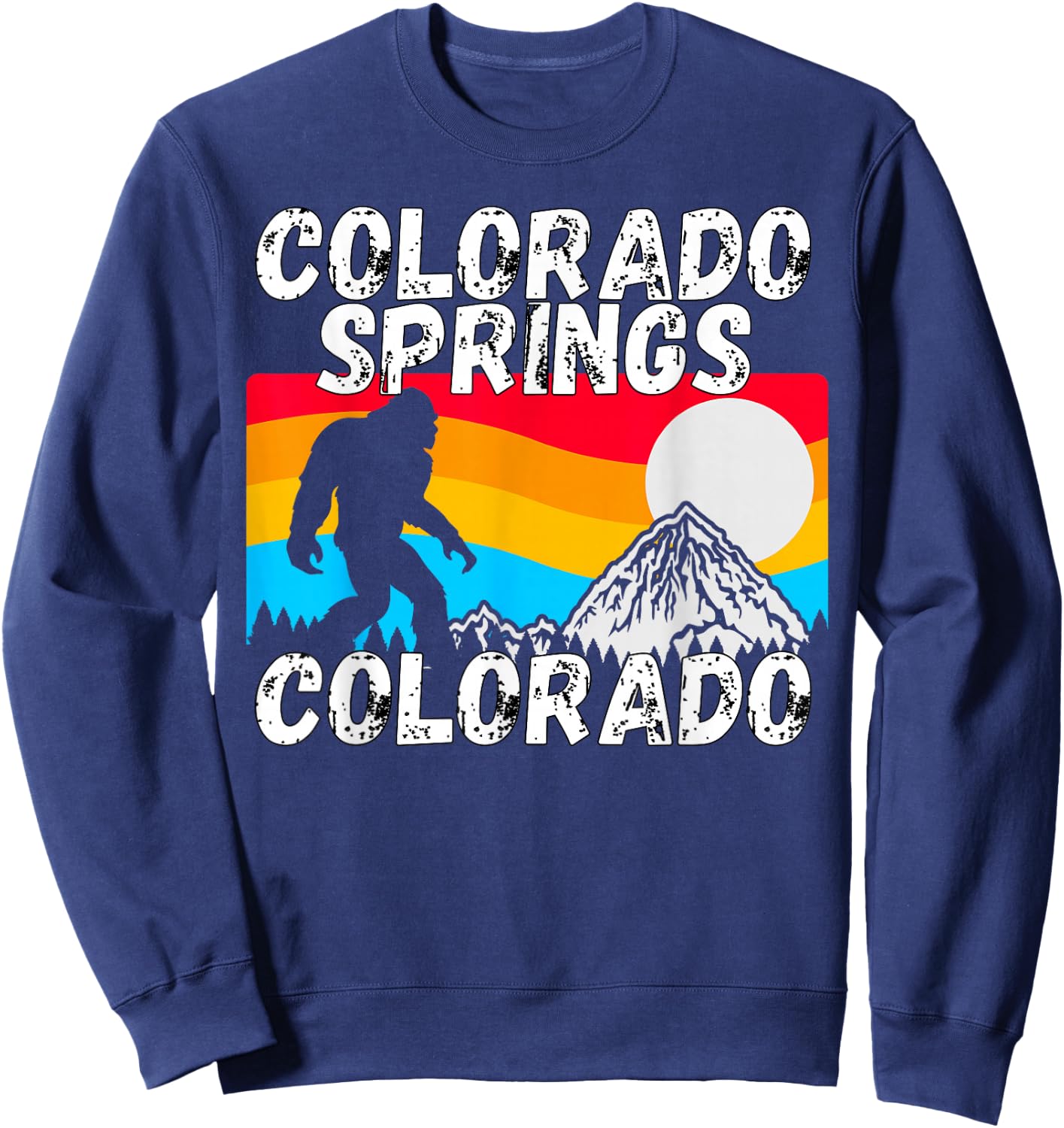 Retro Colorado Springs Colorado Apparel Sweatshirt - Sweatshirt | Navy