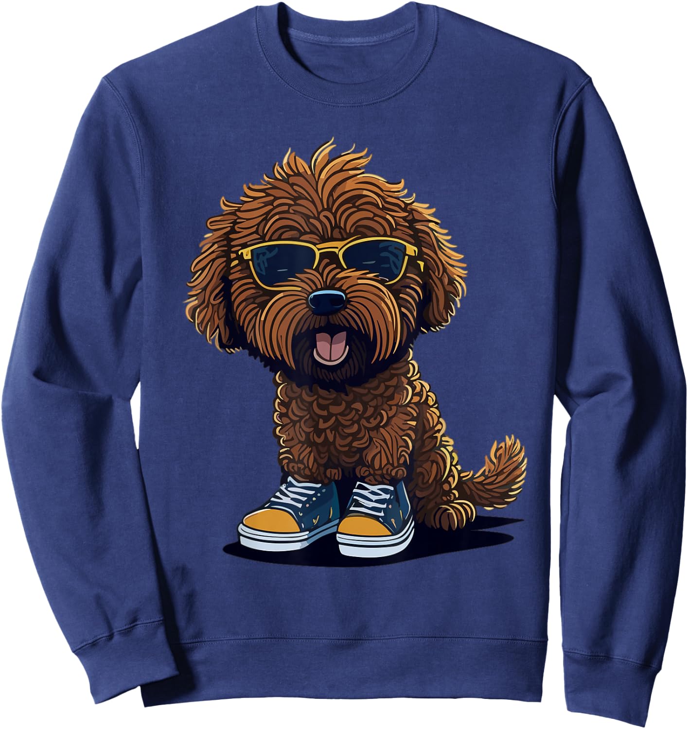 Mini Golden Doodle Must Haves Pet Owner Mini Goldendoodle Sweatshirt - Sweatshirt | Navy