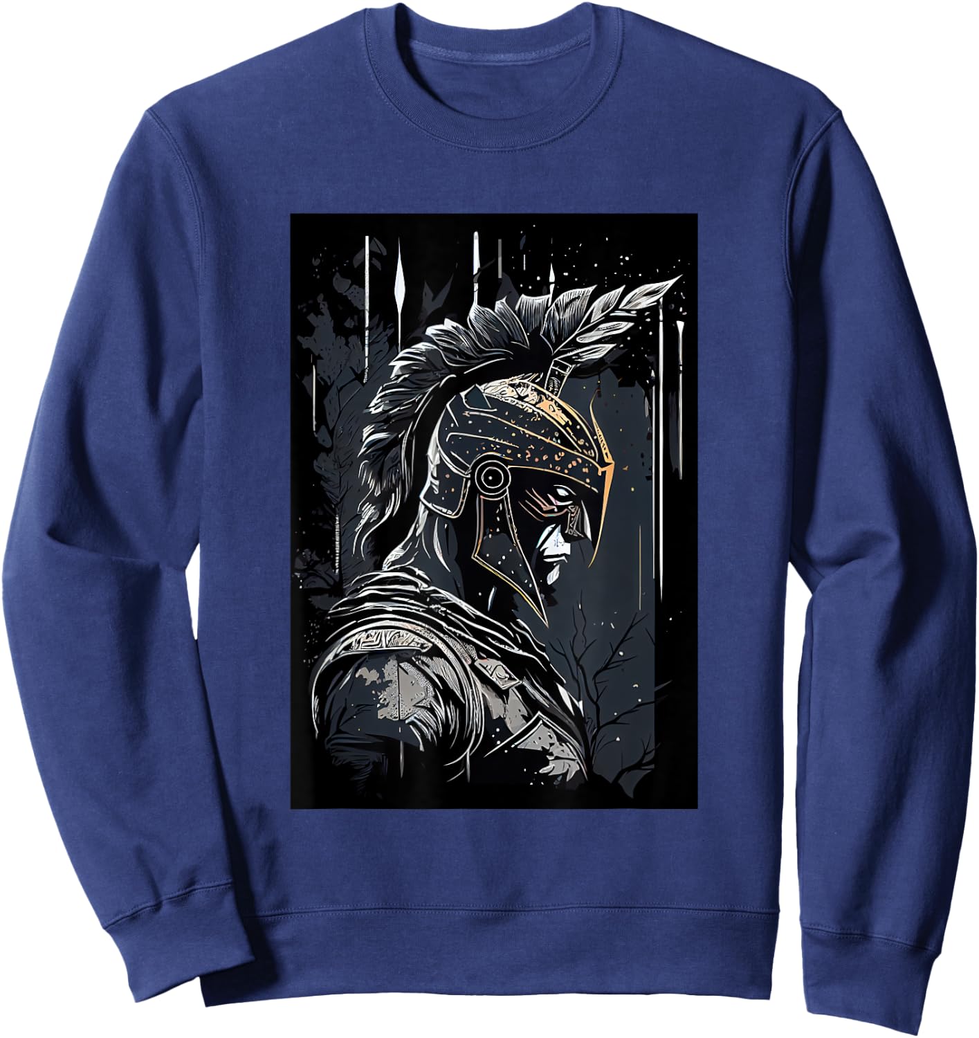 Epic Motivational Spartan Warrior Trojan Warrior Gladiator Sweatshirt - Sweatshirt | Navy