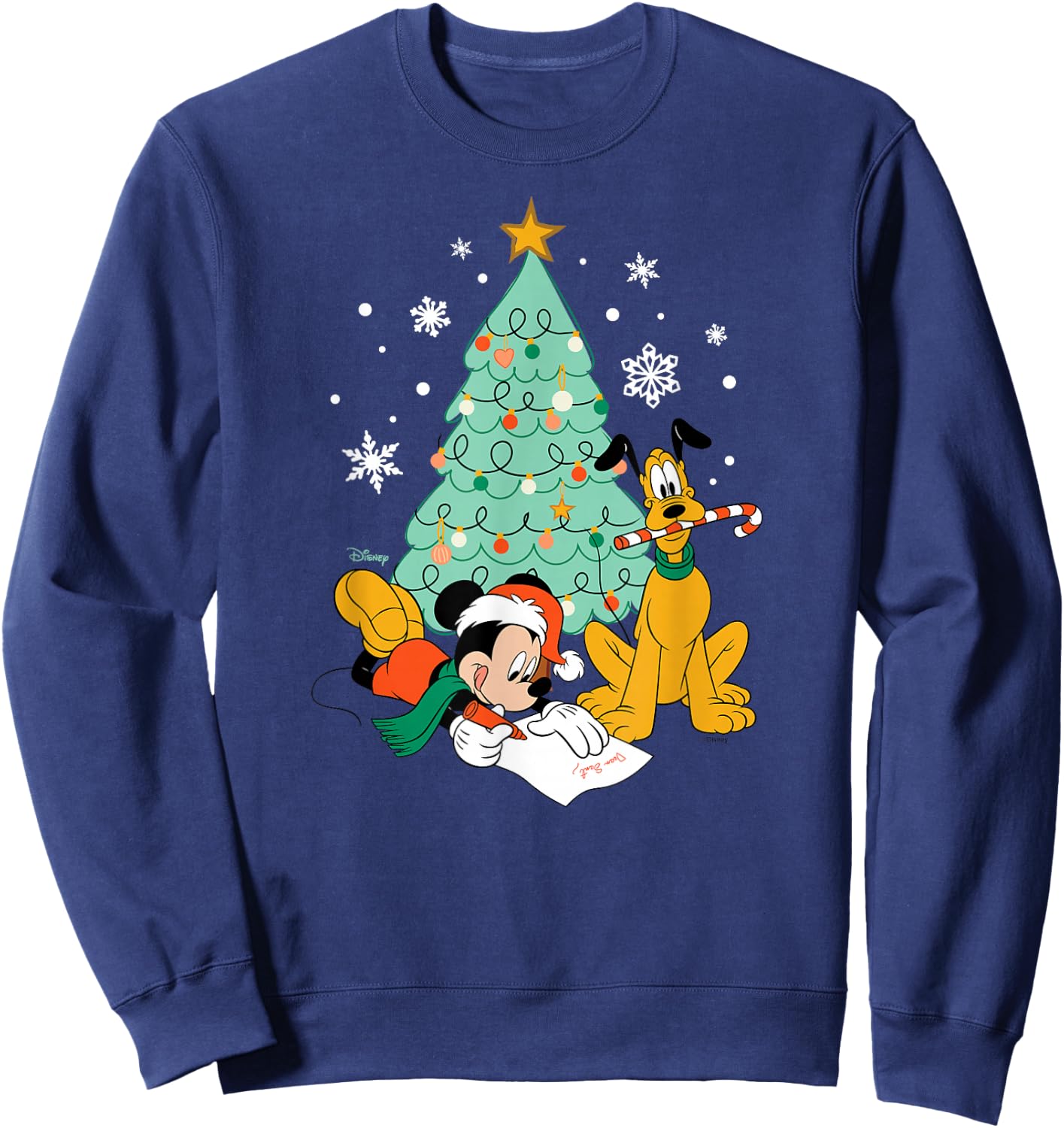 Mickey & Pluto - XMAS Tree Sweatshirt - Sweatshirt | Navy