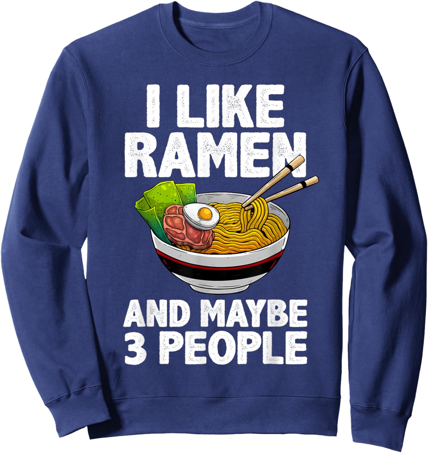 Cool Ramen Women Anime Ramen Noodle Soup Cup Noodles Sweatshirt - Sweatshirt | Navy