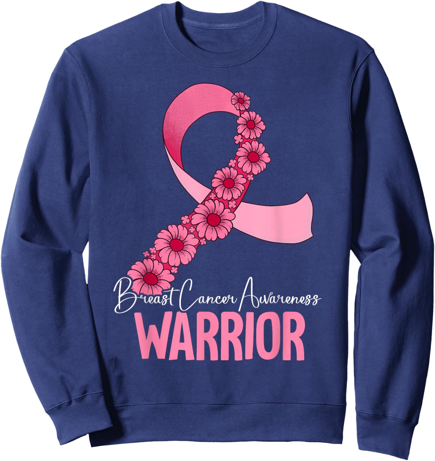 Warrior Breast Cancer Sweatshirt - Sweatshirt | Navy