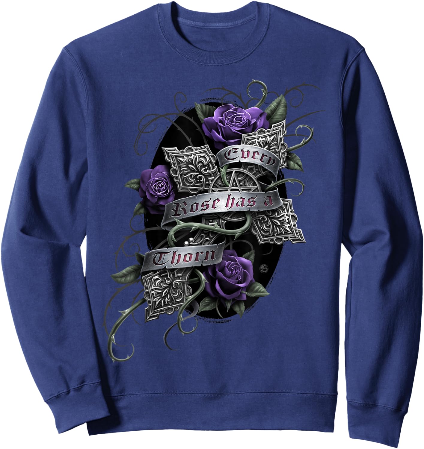 Spiral Original - Every Rose - Gothic Roses Sweatshirt - Sweatshirt | Navy