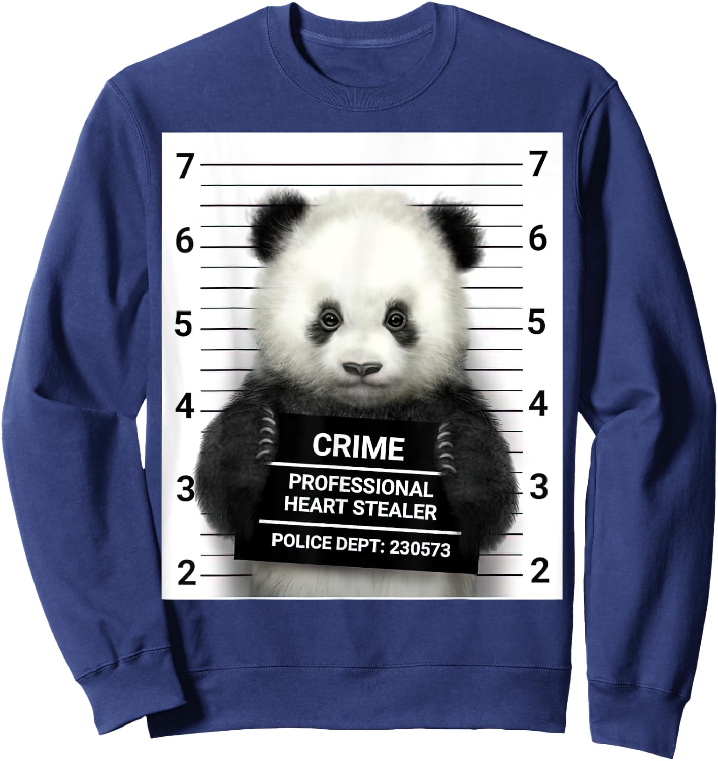 Panda Crime Professional Heart Stealer Police Dept 230573 Sweatshirt - Sweatshirt | Navy
