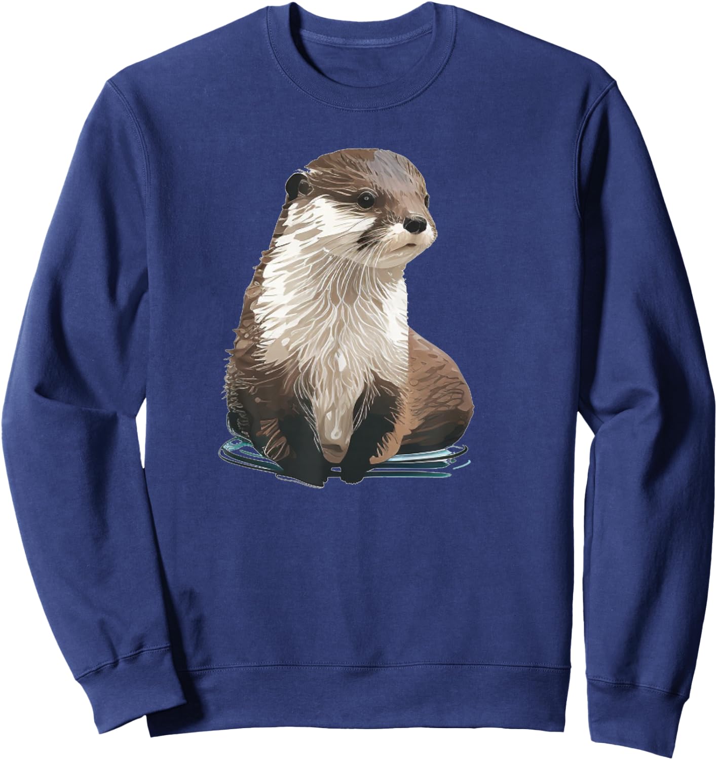 Cute Otter Face for Sea Otter Lovers Sweatshirt - Sweatshirt | Navy
