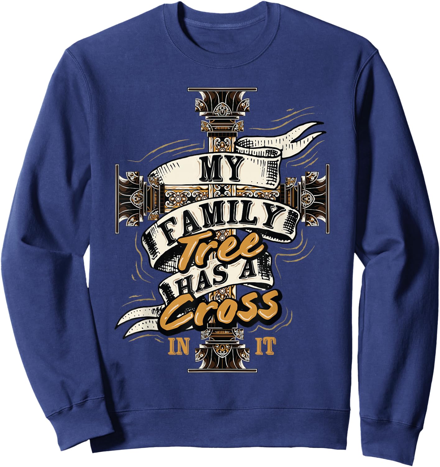 Christianity and Religious Believe for Christians Men Women Sweatshirt - Sweatshirt | Navy