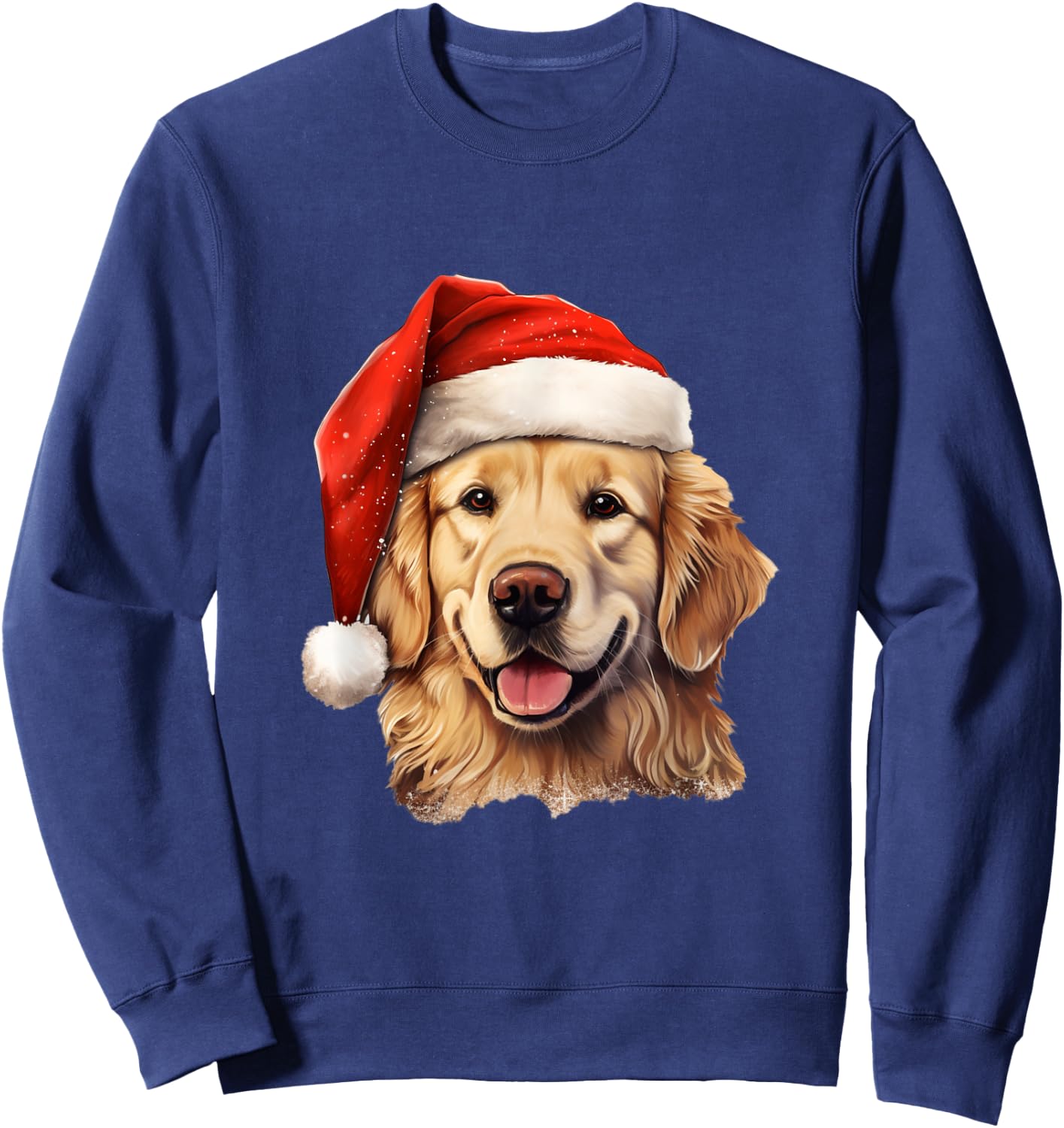 Christmas Golden Retriever - Golden Retriever Christmas Sweatshirt - Sweatshirt | Navy