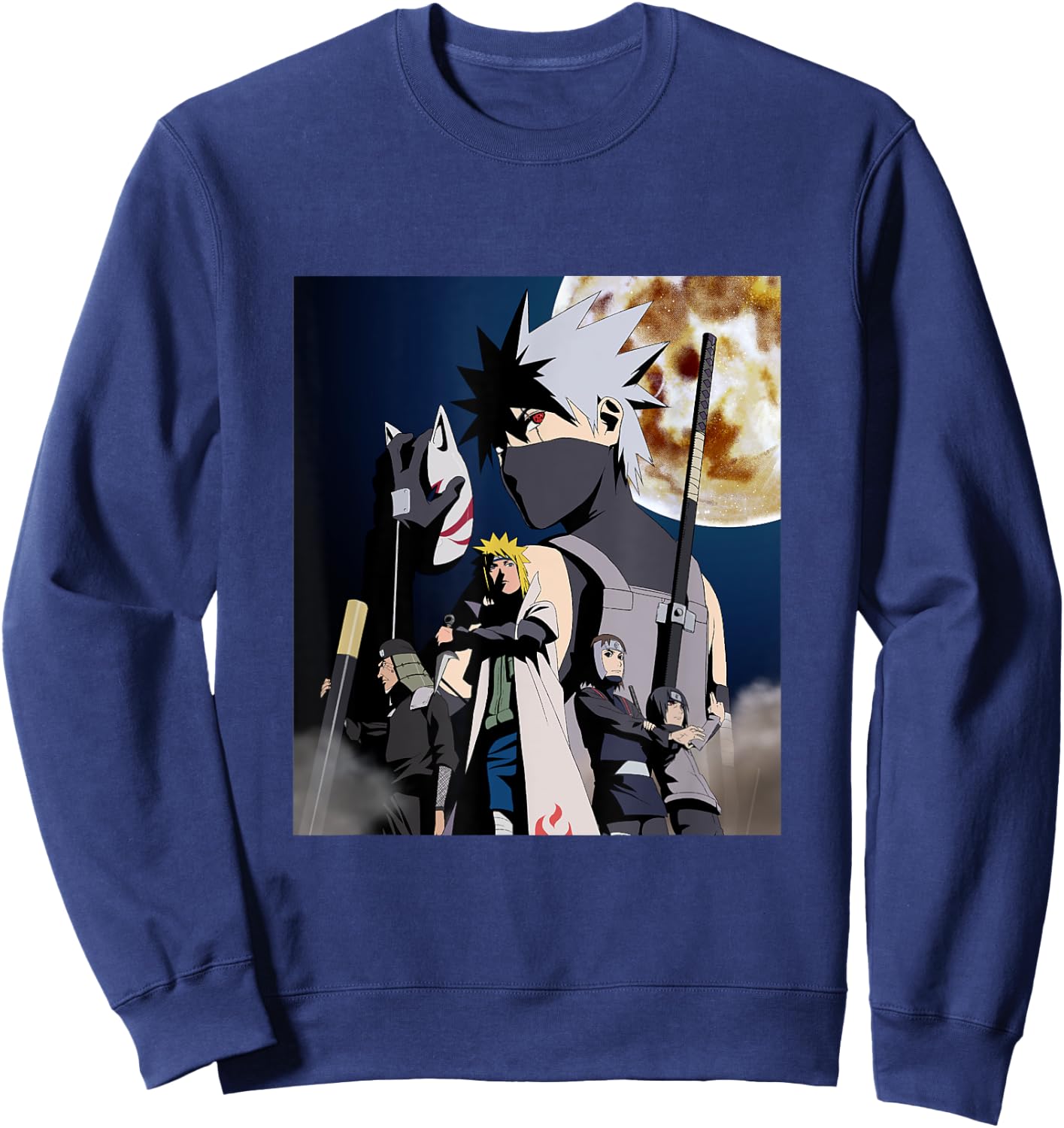 Naruto Shippuden Full Moon Hokage Clan Character Art Sweatshirt - Sweatshirt | Navy