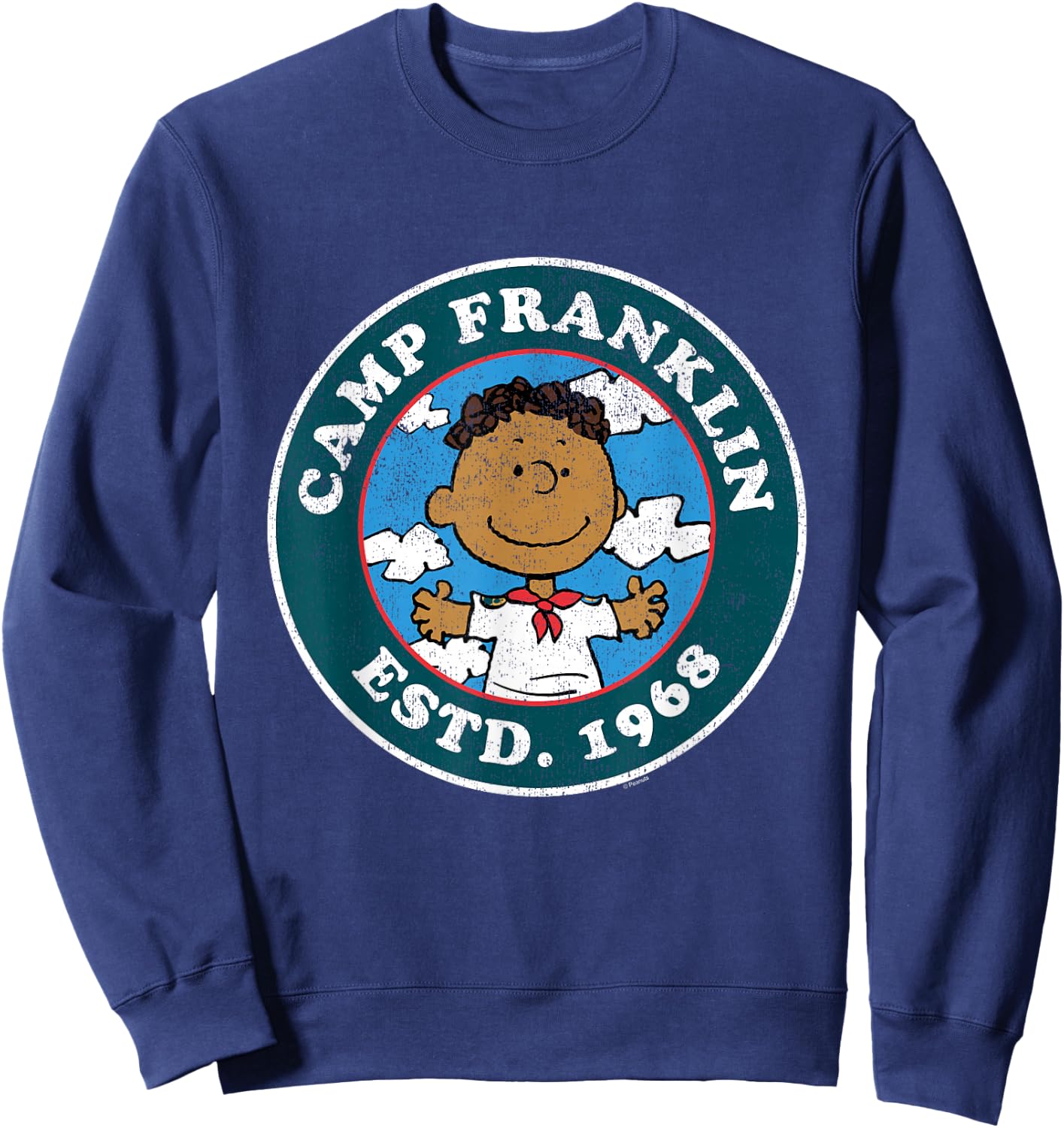 Peanuts - Camp Franklin Armstrong ESTD 1968 Sweatshirt - Sweatshirt | Navy