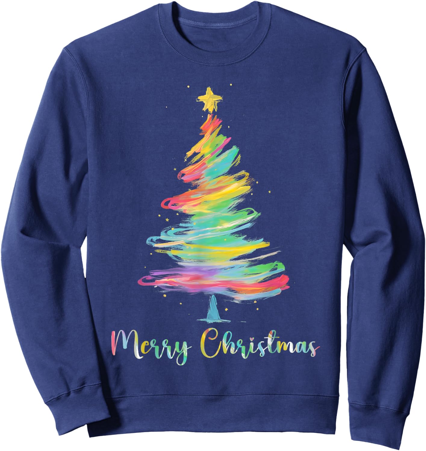 Merry Christmas Tree Matching Family Xmas Men Women Kids Sweatshirt - Sweatshirt | Navy