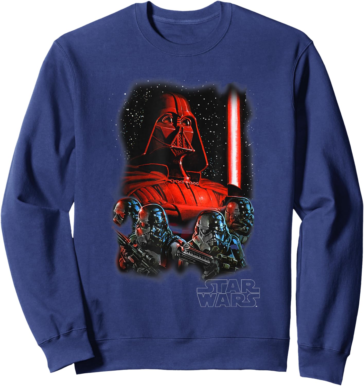 Star Wars Empire Strikes Back Vintage Galactic Darth Vader Sweatshirt - Sweatshirt | Navy