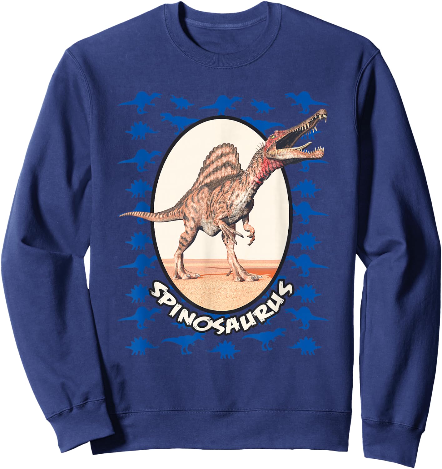 Spinosaurus Shirt for Kids, Dino Gift, Dinosaur Adult Sweatshirt - Sweatshirt | Navy