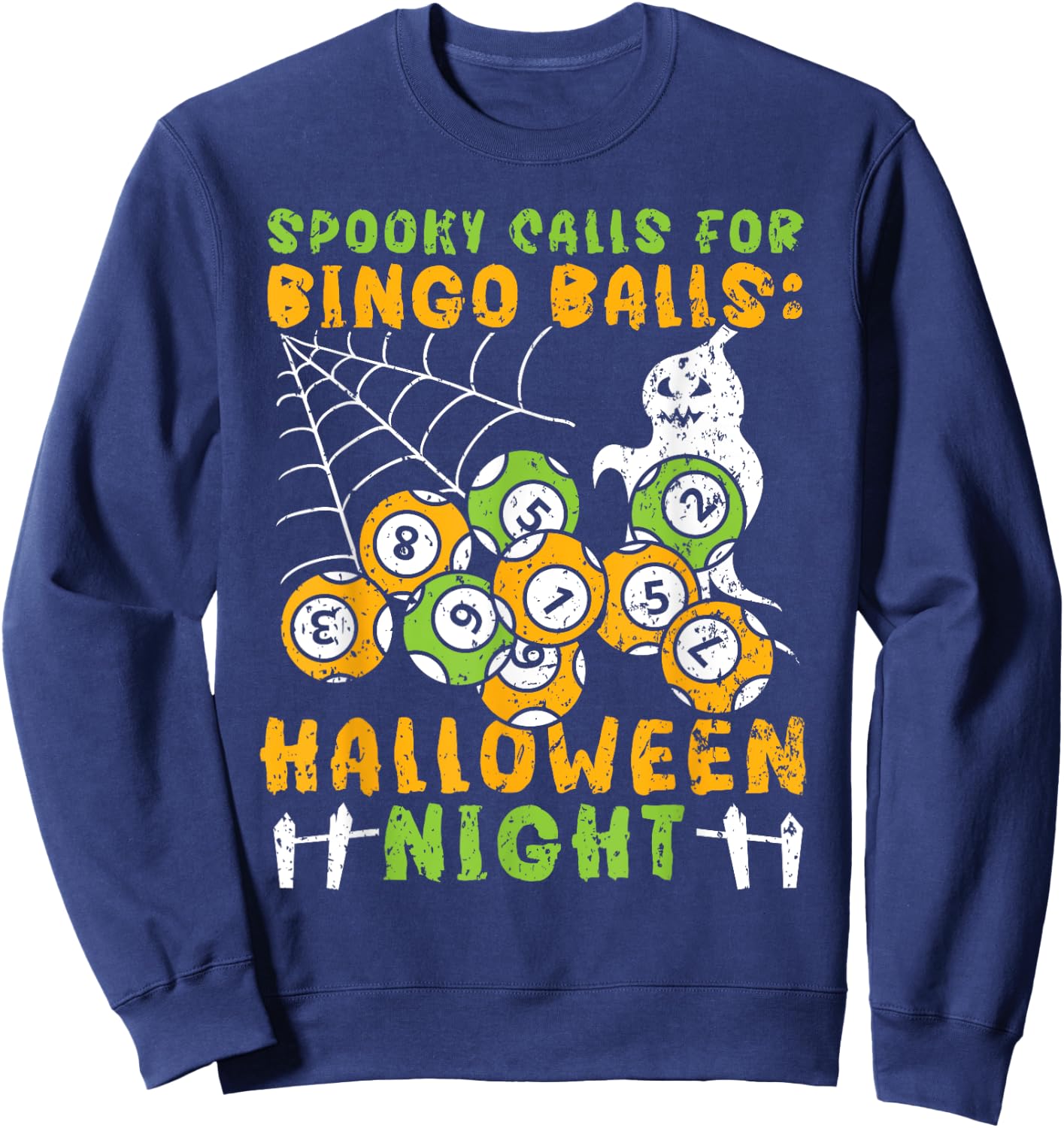 Bingo Halloween Trick Or Treat Bingo Player Bingo Caller Sweatshirt - Sweatshirt | Navy