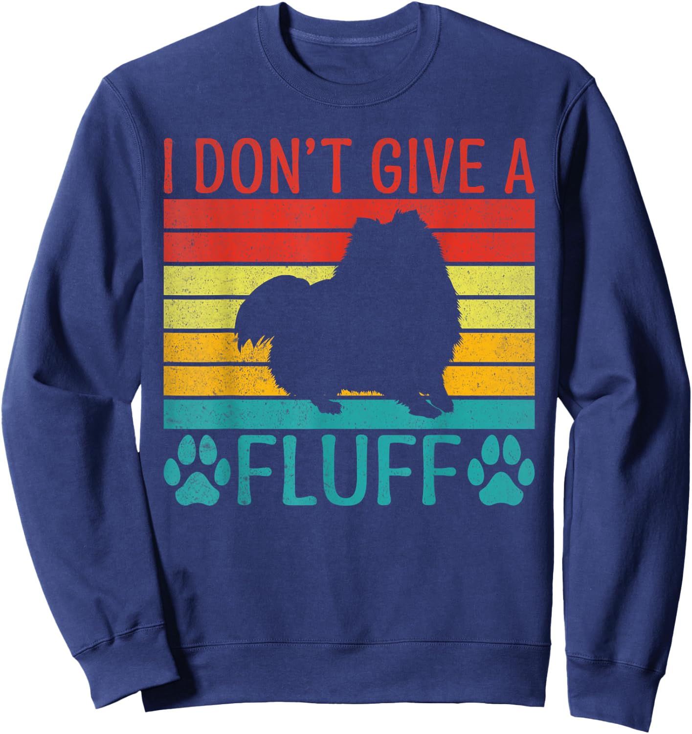 I dont give a Fluff Pomeranian Sweatshirt - Sweatshirt | Navy