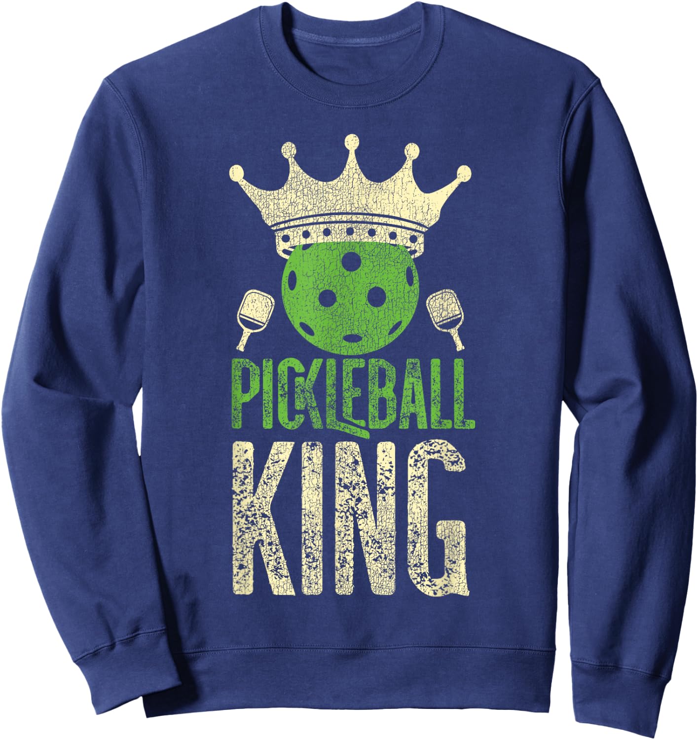 Pickleball Vintage Pickleball King Sweatshirt - Sweatshirt | Navy