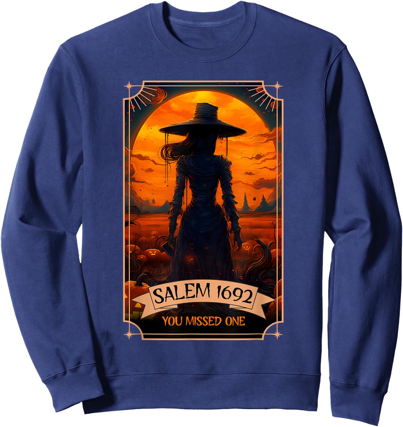 Salem 1692 They Missed One Witch Halloween Van Gogh Women Sweatshirt - Sweatshirt | Navy