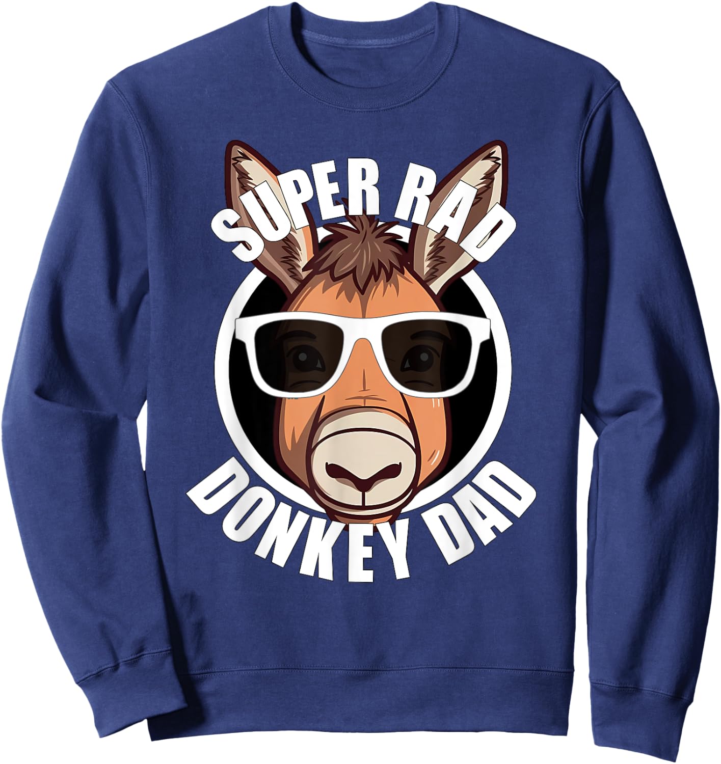 Donkey Dad Funny Father’s Day Farm Animals Farmer Men’s Sweatshirt - Sweatshirt | Navy