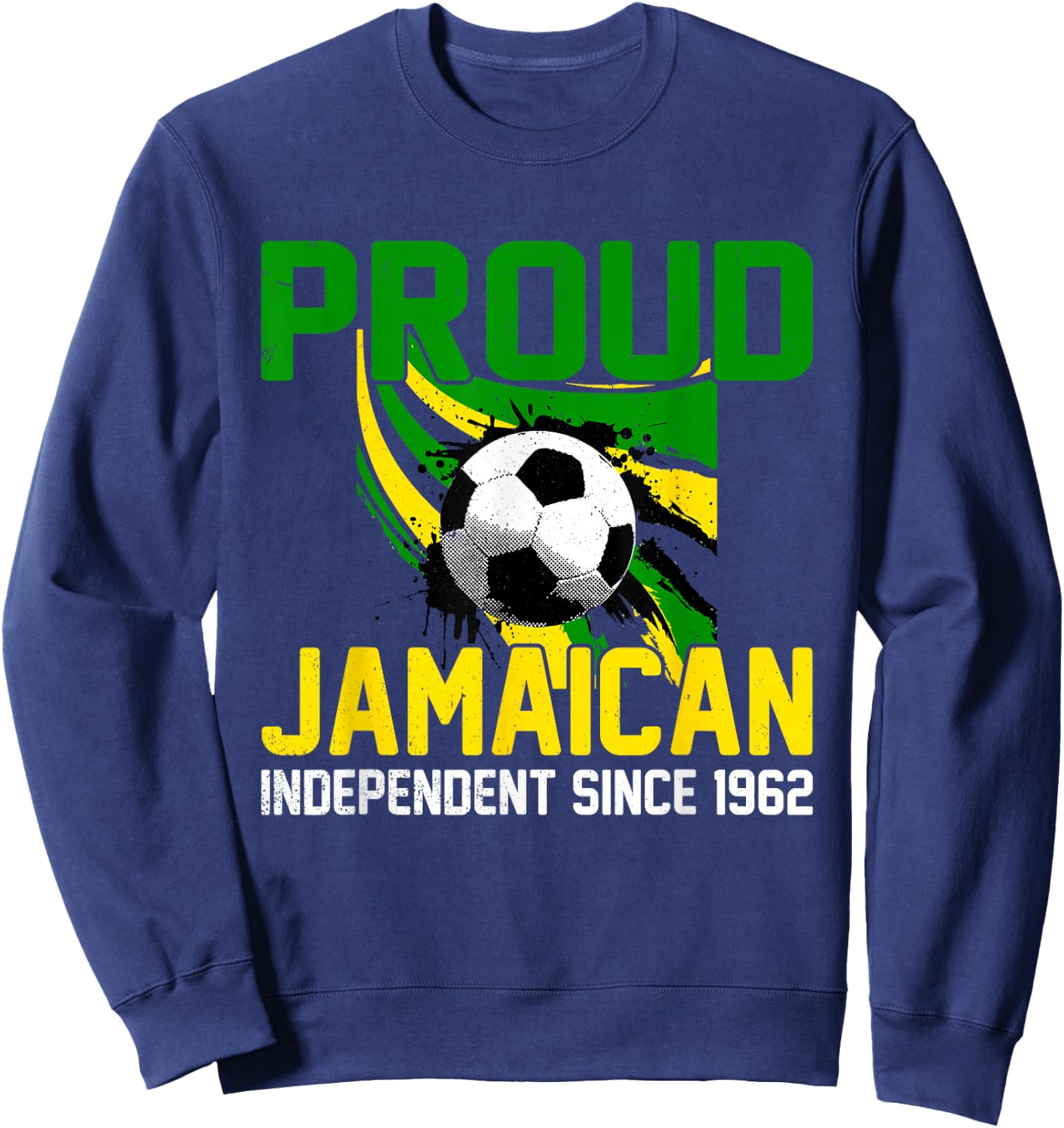 Proud Jamaican independence Day Jamaica Football Team kids Sweatshirt - Sweatshirt | Navy