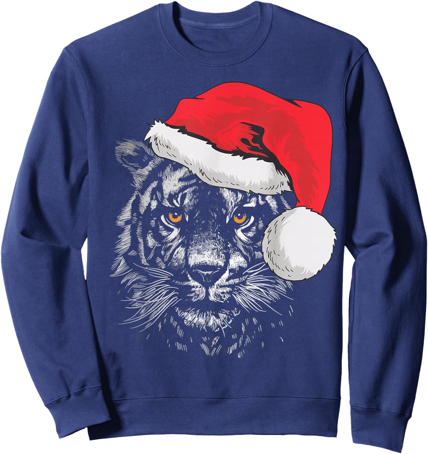 Tiger Shirts Men & Kids Tiger Santa Christmas 2025 Sweatshirt - Sweatshirt | Navy