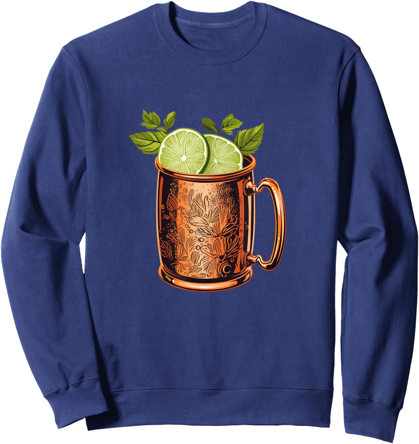 Cool Moscow Mule Cocktail Costume for Man and Woman Sweatshirt - Sweatshirt | Navy