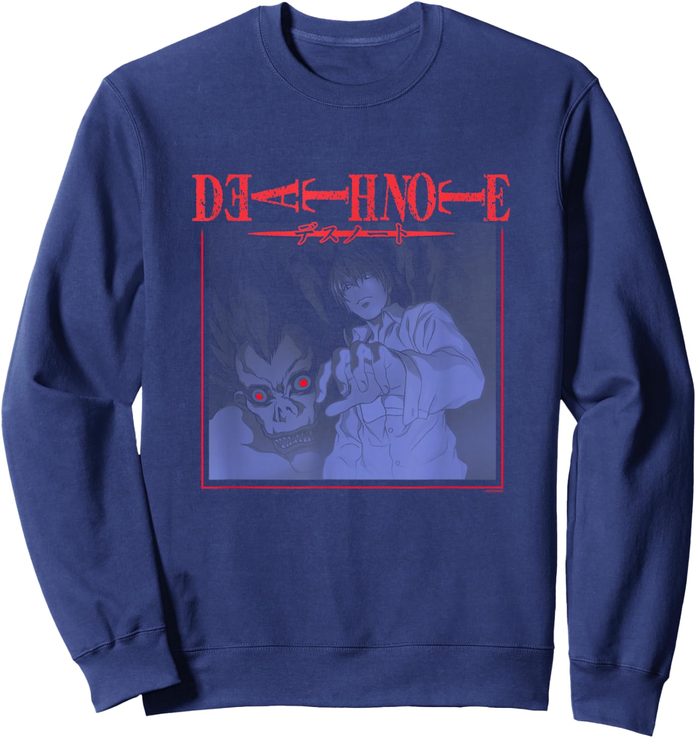 Death Note Light and Ryuk with Logo Anime Sweatshirt - Sweatshirt | Navy